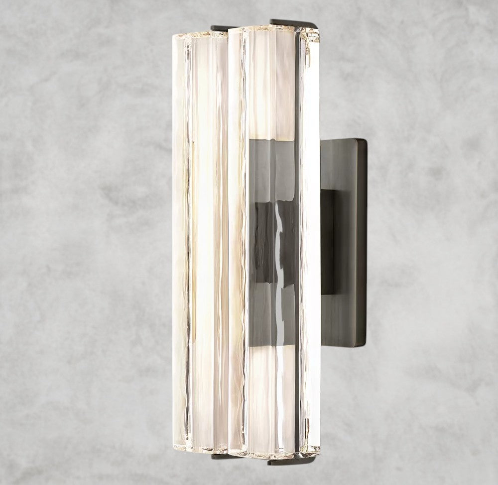 Aunian Double Crystal Sconce 15", 19", 25"