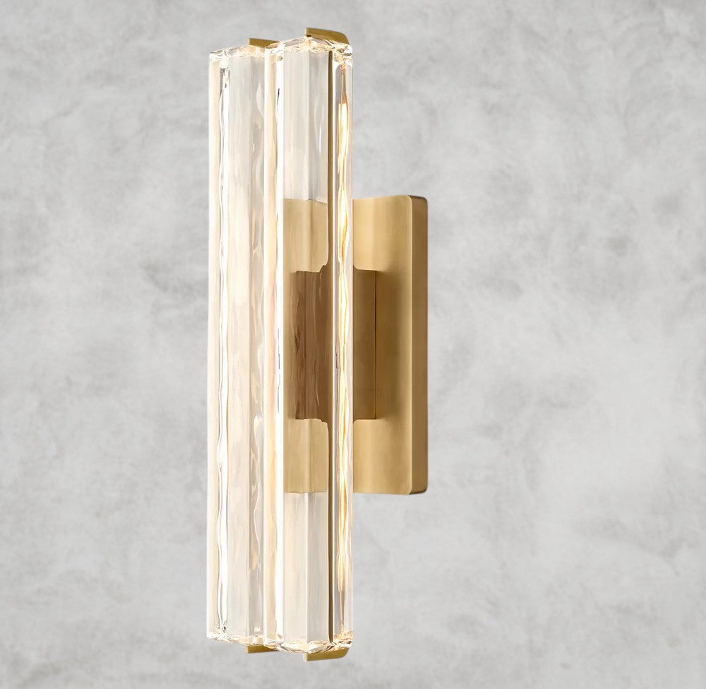 Aunian Double Crystal Sconce 15", 19", 25"