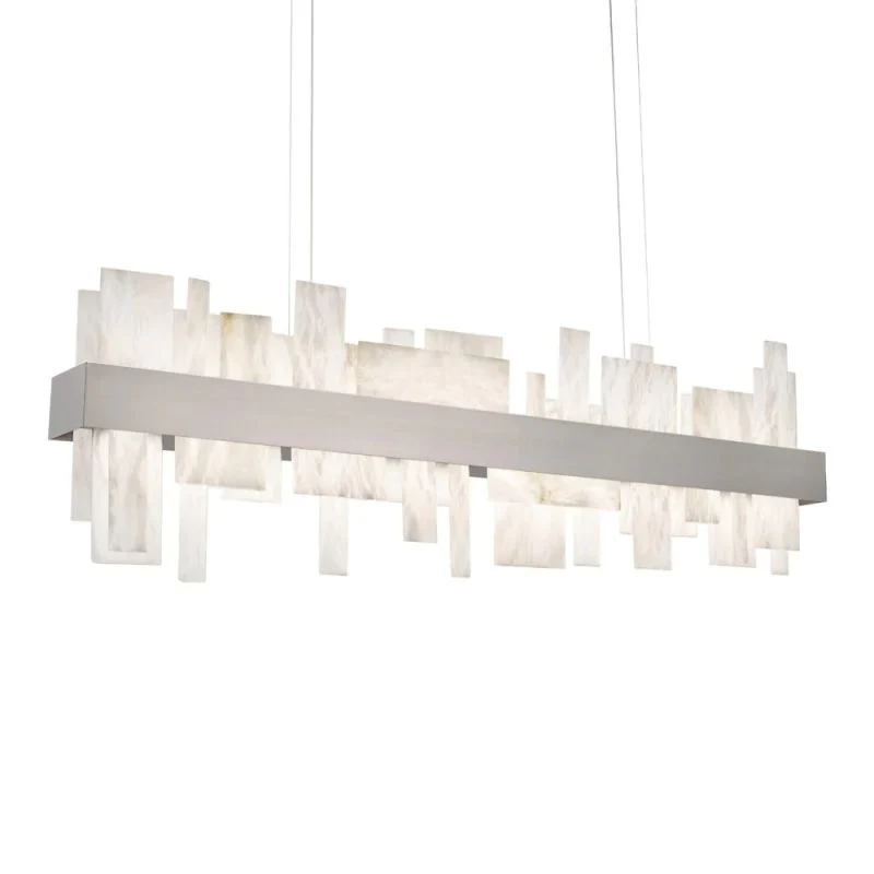 Alabaster Acropolis 46in LED Linear Chandelier