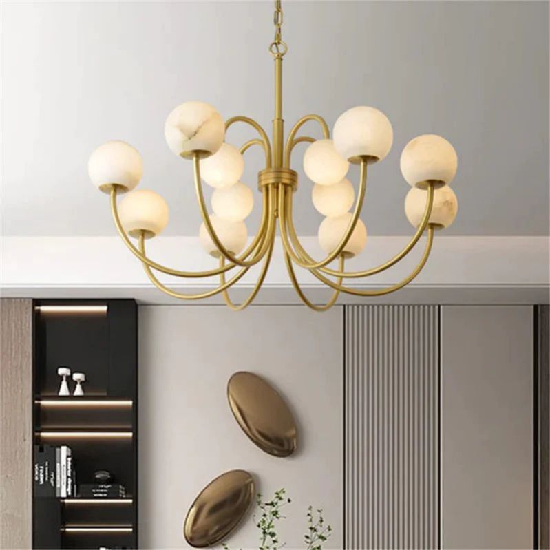 Alabaster Radial Chandelier - jchandelier