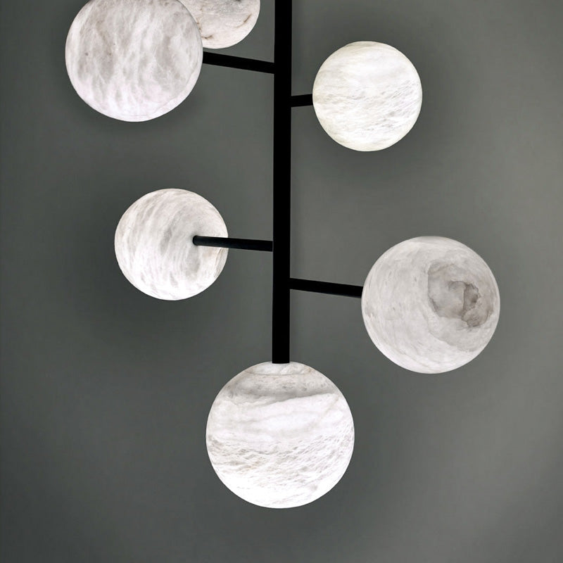 Alabaster Sphere Modern Artistic Chandelier Light