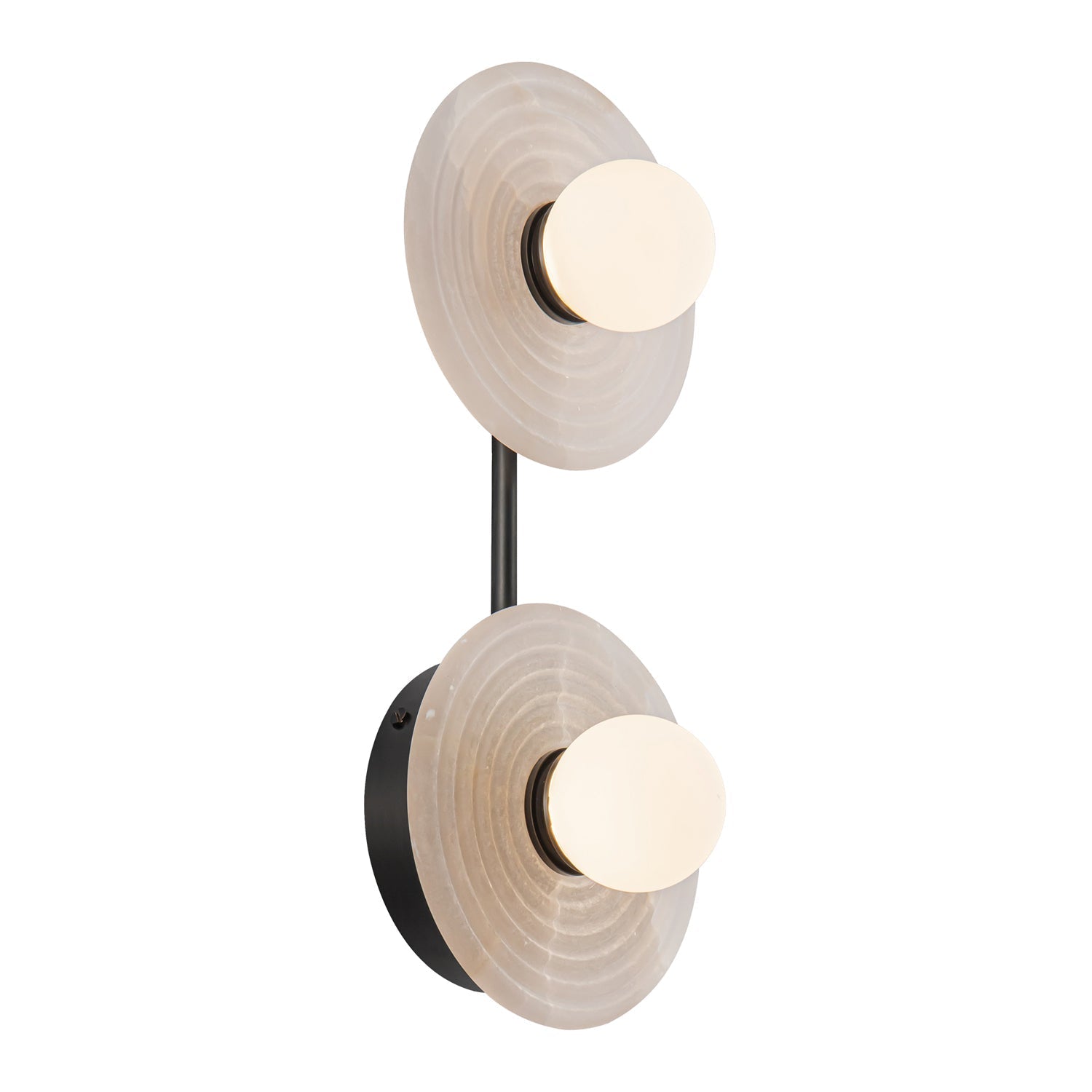 Dahlia Double Alabaster Wall Sconce