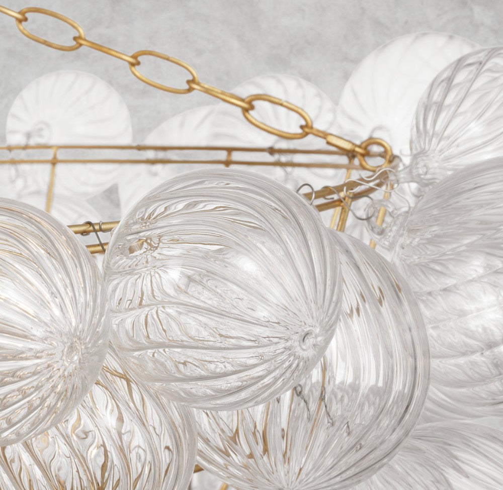 Tera Round Glass Chandelier 46", 56", 66"