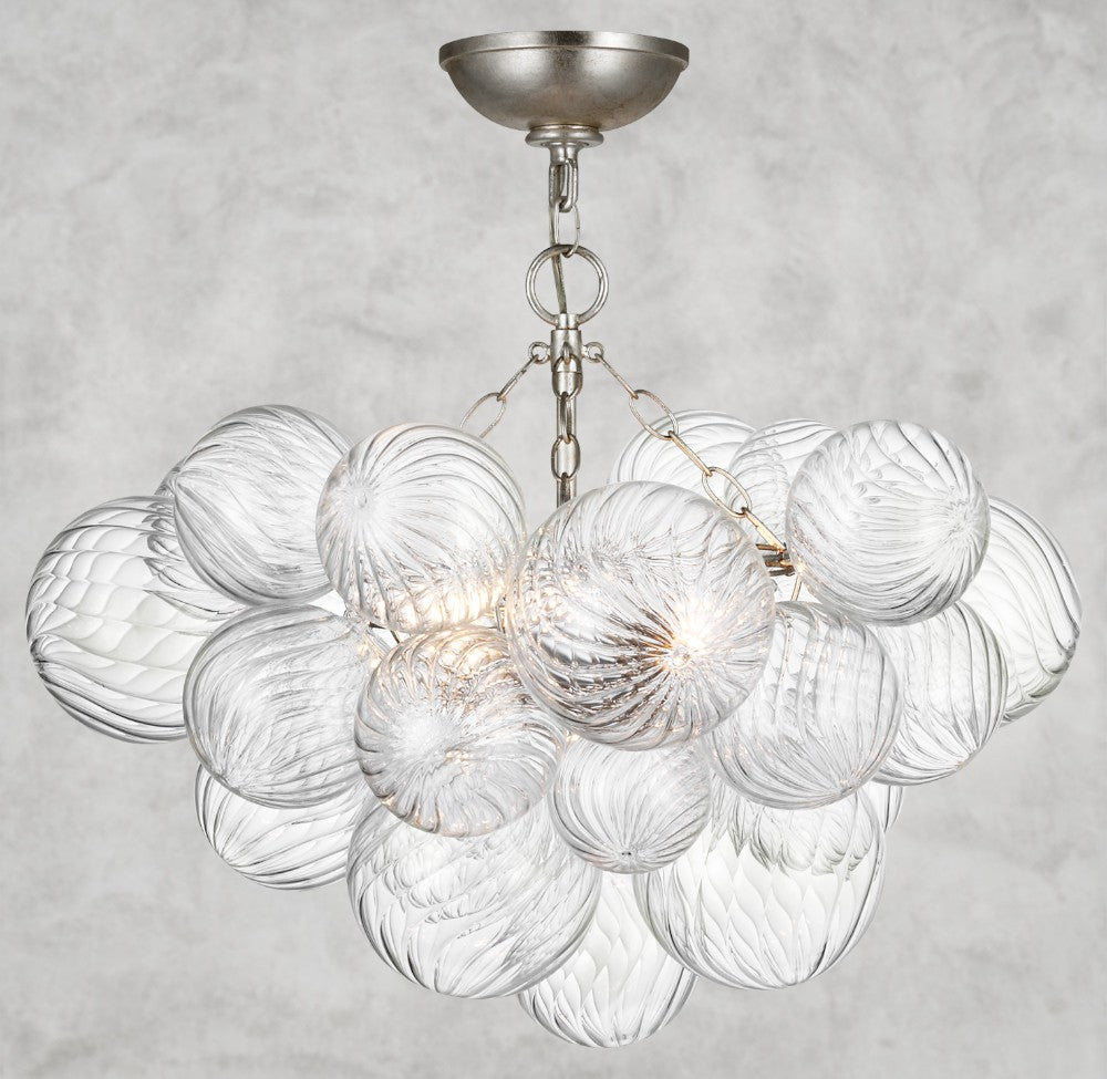 Tera Round Glass Semi-Flush Mount 24", 29", 33", 38"