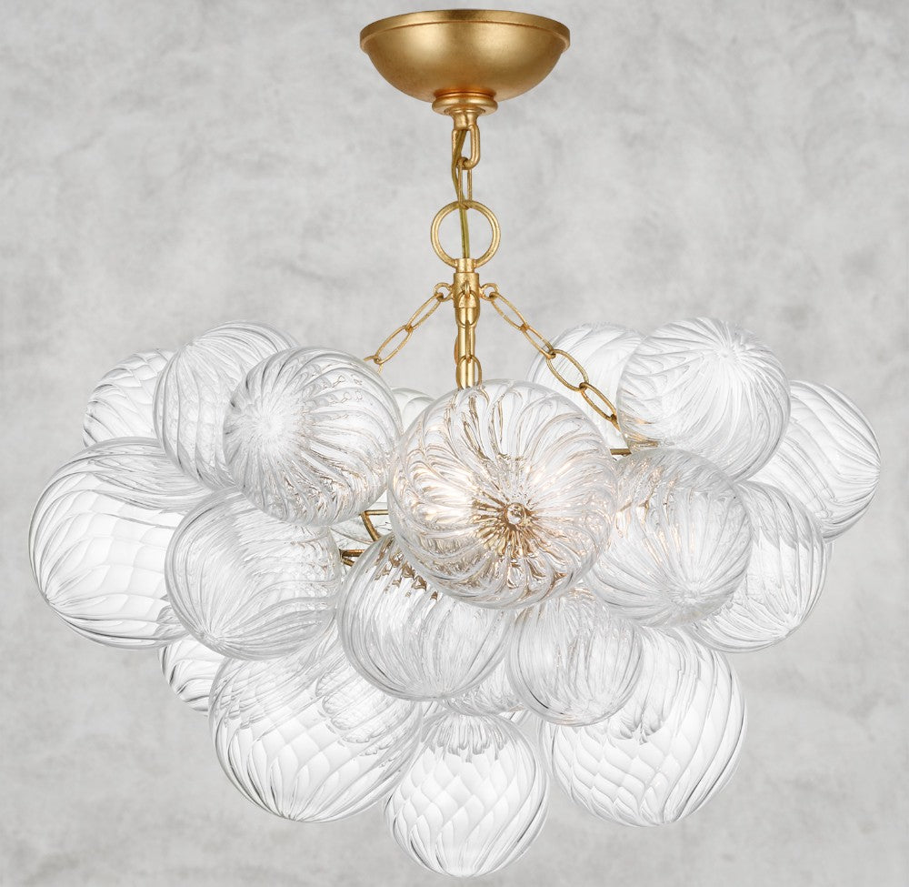 Tera Round Glass Semi-Flush Mount 24", 29", 33", 38"