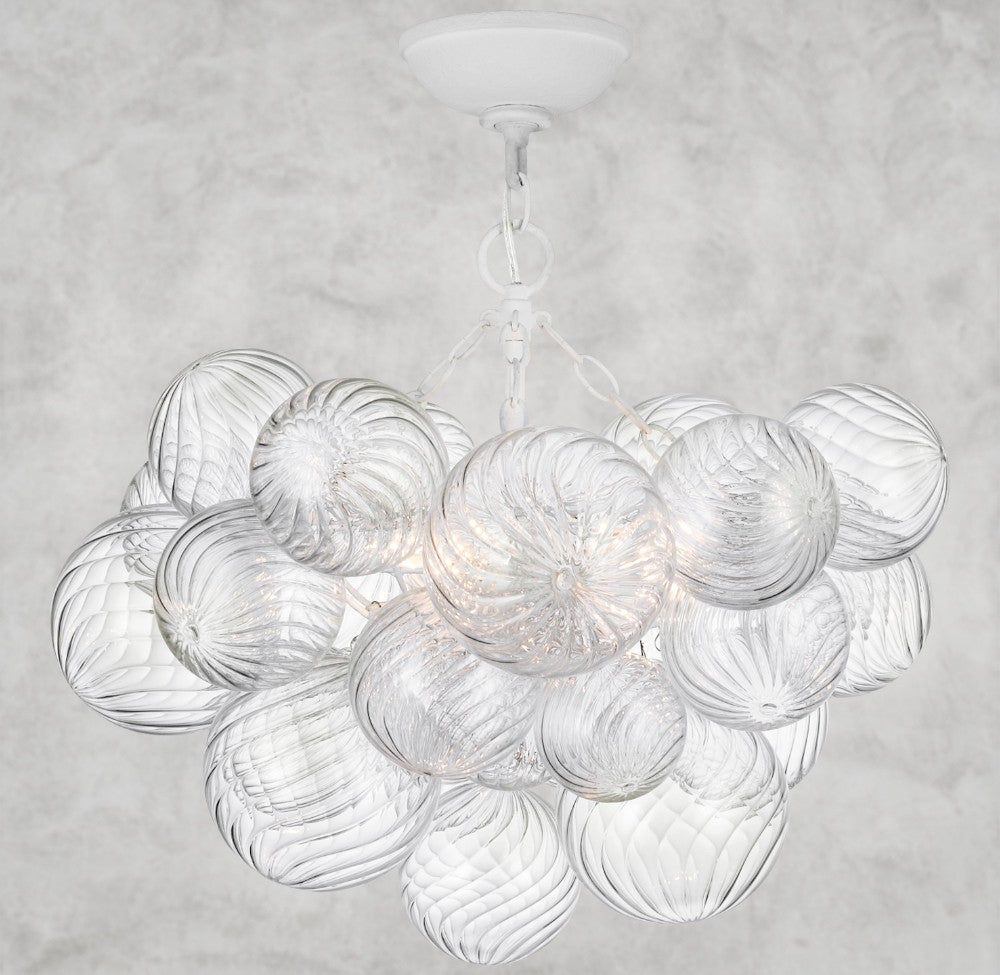 Tera Round Glass Semi-Flush Mount 24", 29", 33", 38"