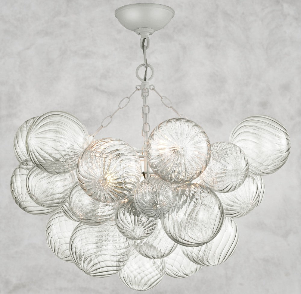 Tera Round Glass Semi-Flush Mount 24", 29", 33", 38"