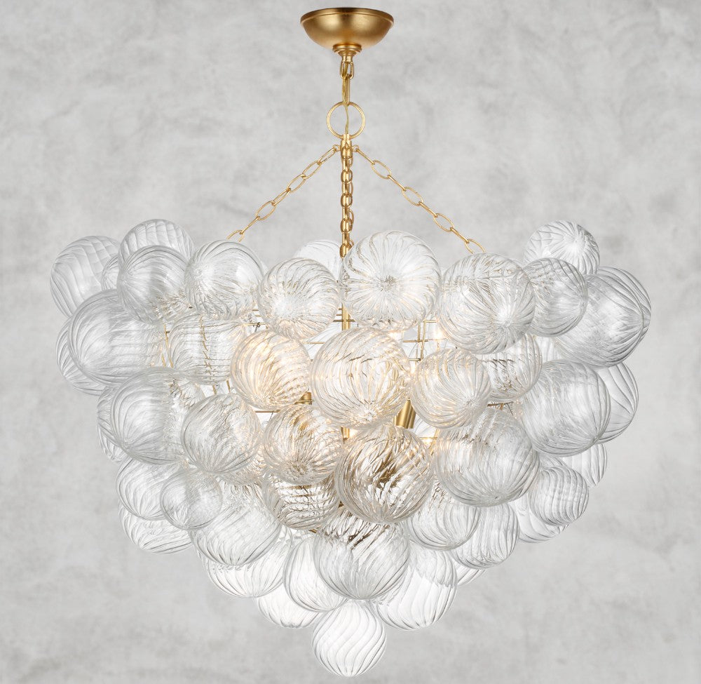 Tera Round Glass Semi-Flush Mount 24", 29", 33", 38"