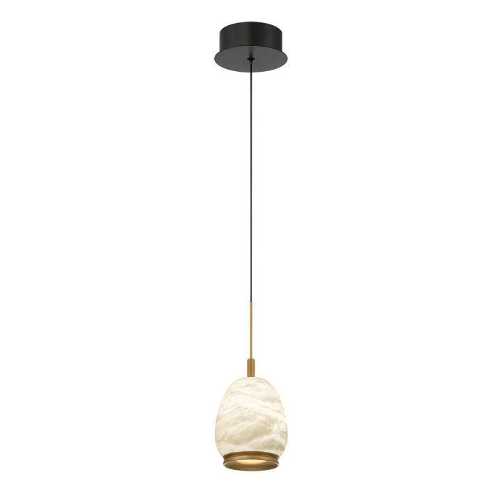 Alabaster Round LED Pendant