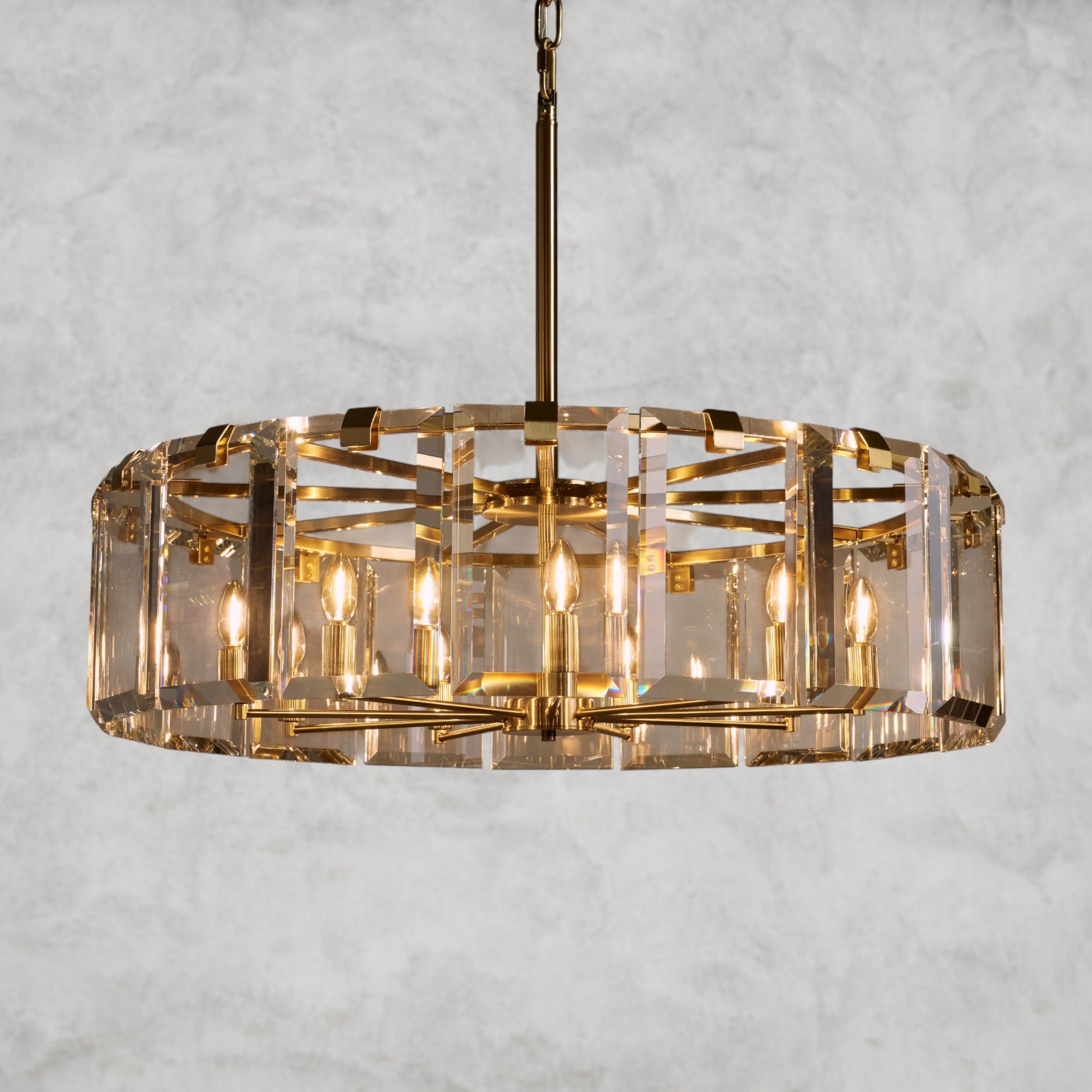 38" / Brass Amaya Round Chandelier 21.5", 30", 38", 48"