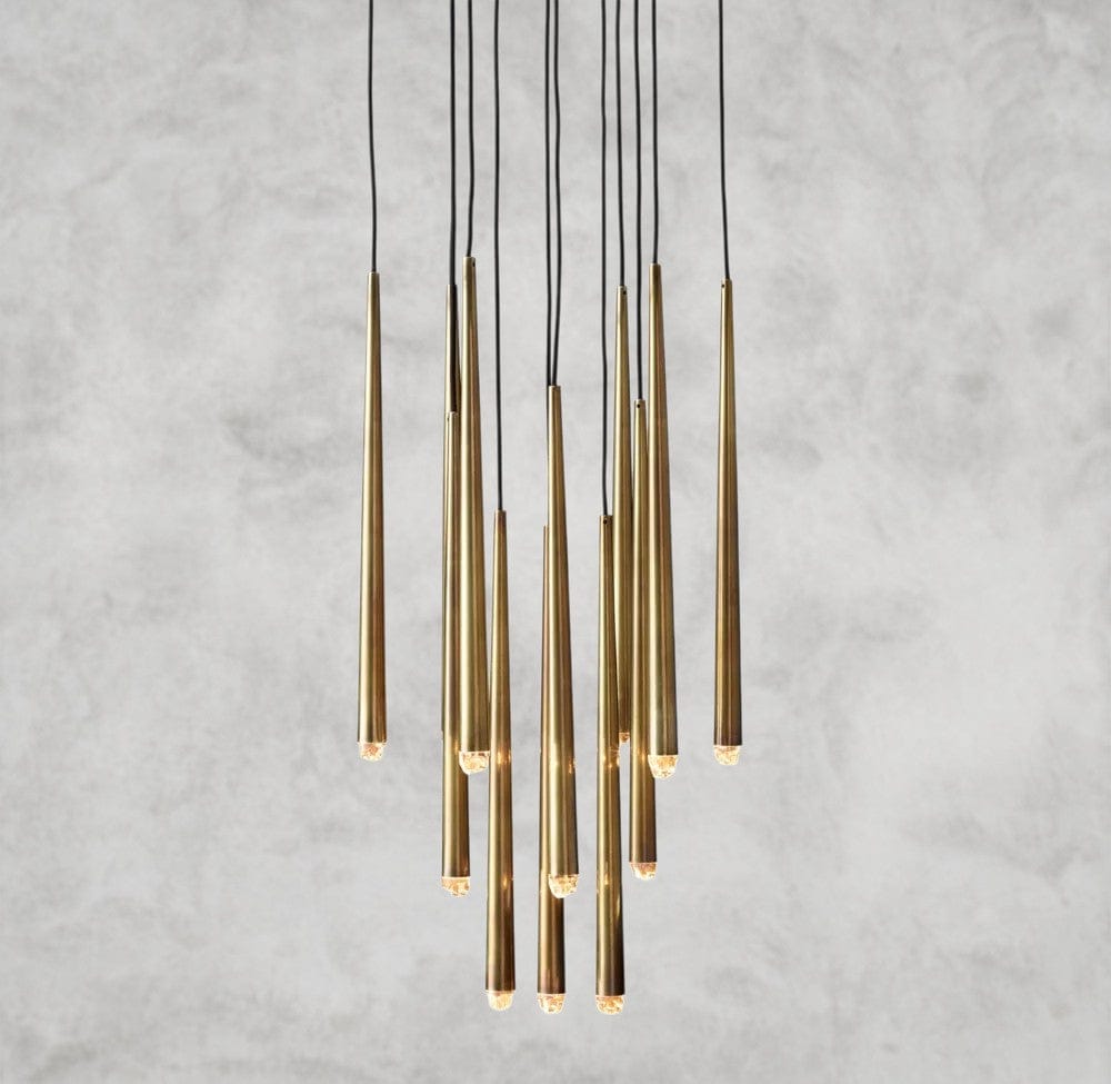 24" / Brass Aquitaine Round Chandelier 18", 24", 30", 48"