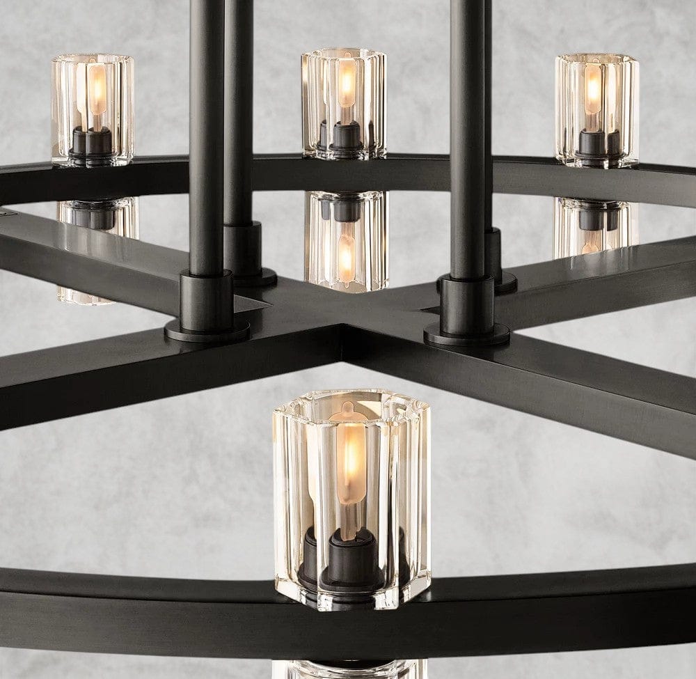 Arcachon LED Round Two-Tier Chandelier 60"