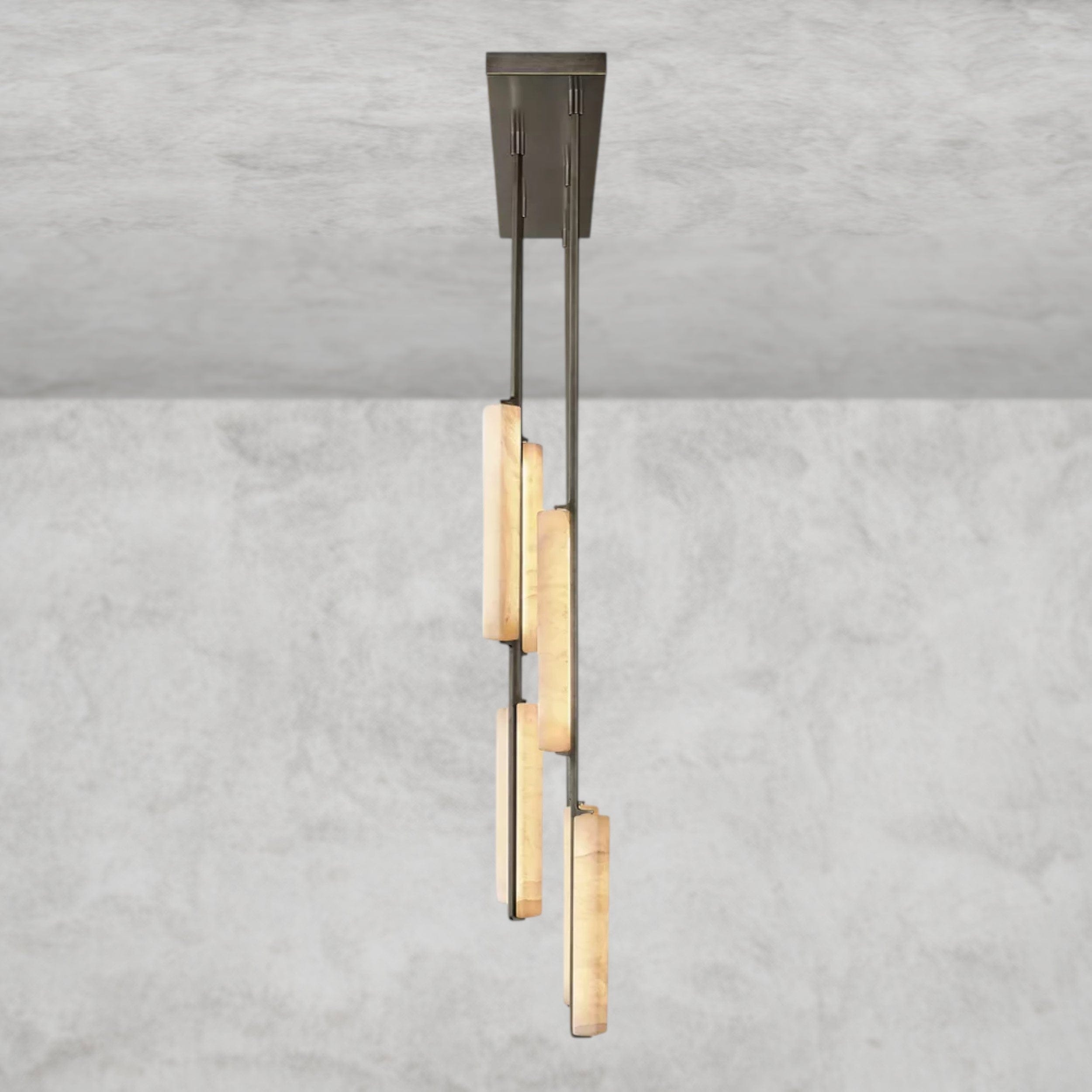 Audubon Alabaster Linear Chandelier 54"