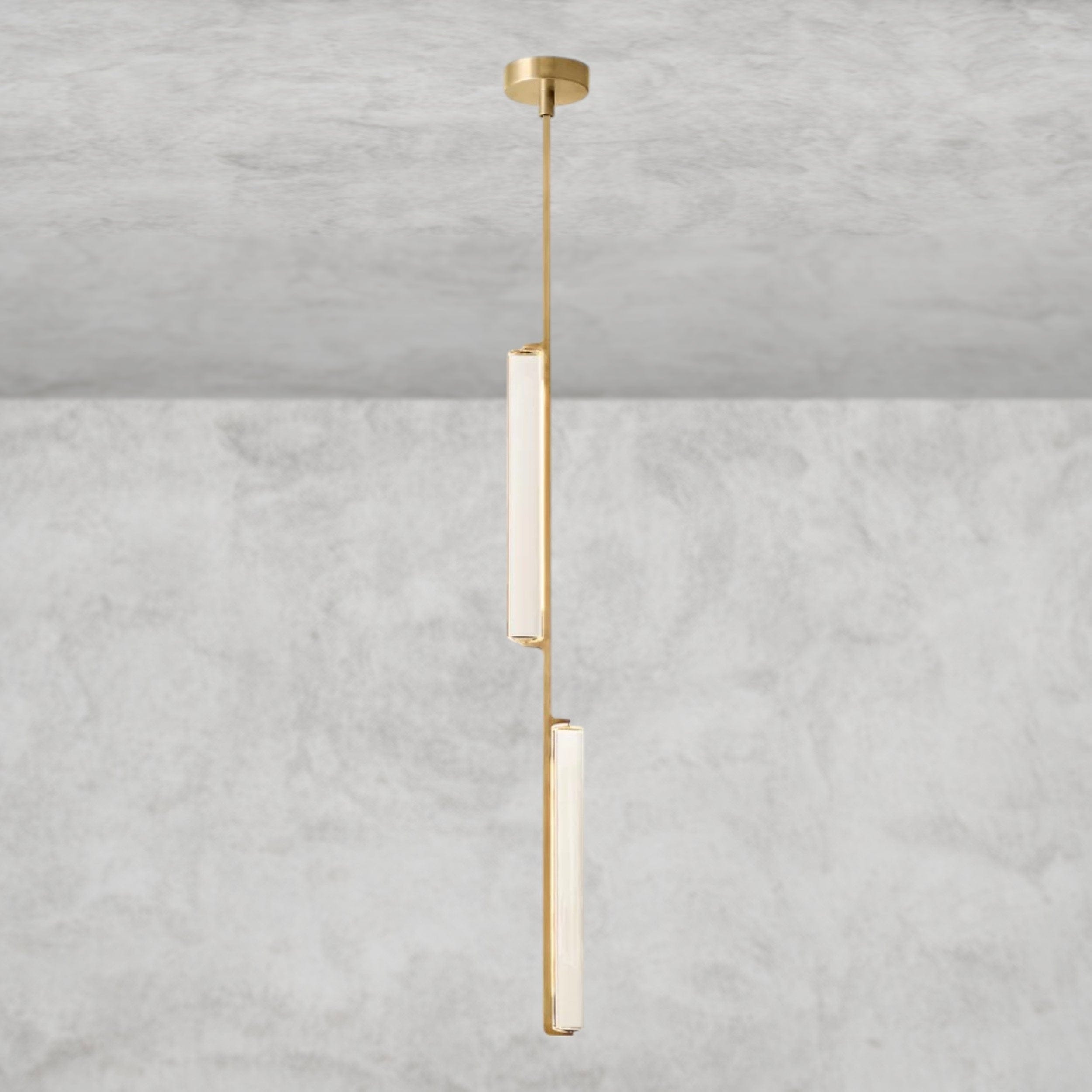 Brass Audubon Crystal Pendant