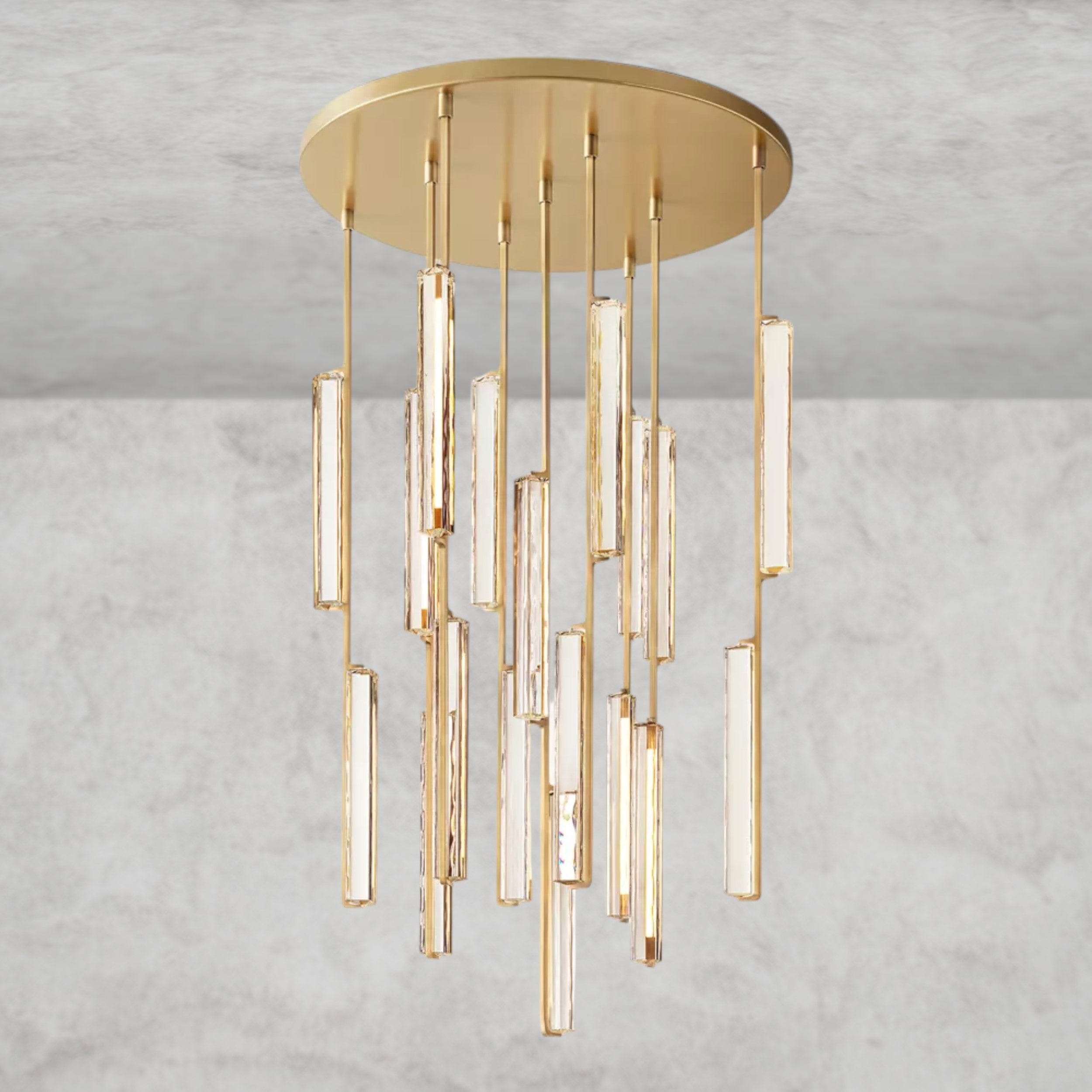 40" / Brass Audubon Crystal Round Chandelier 24", 40", 56"