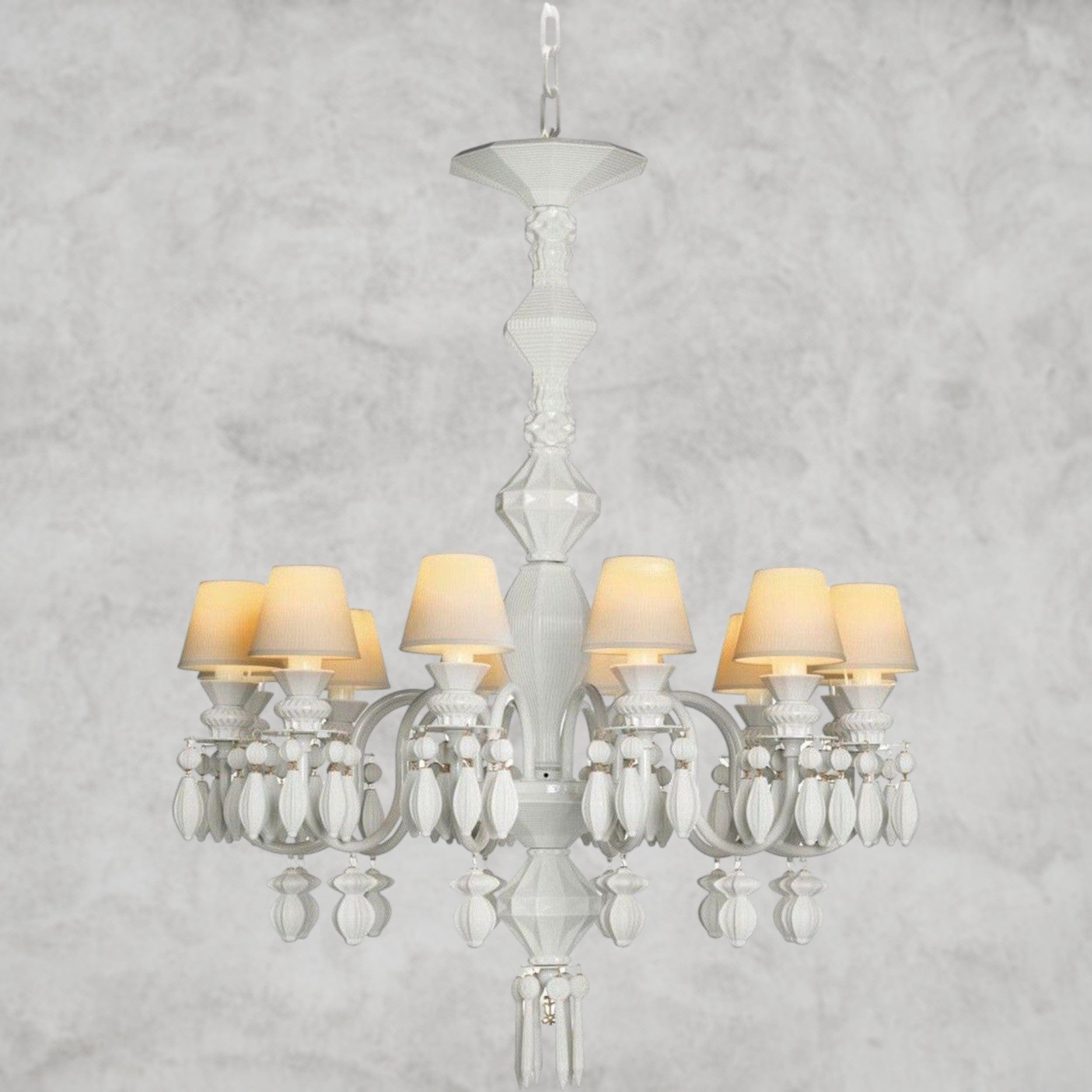 White Belle De Nuit 12-Lights Chandelier