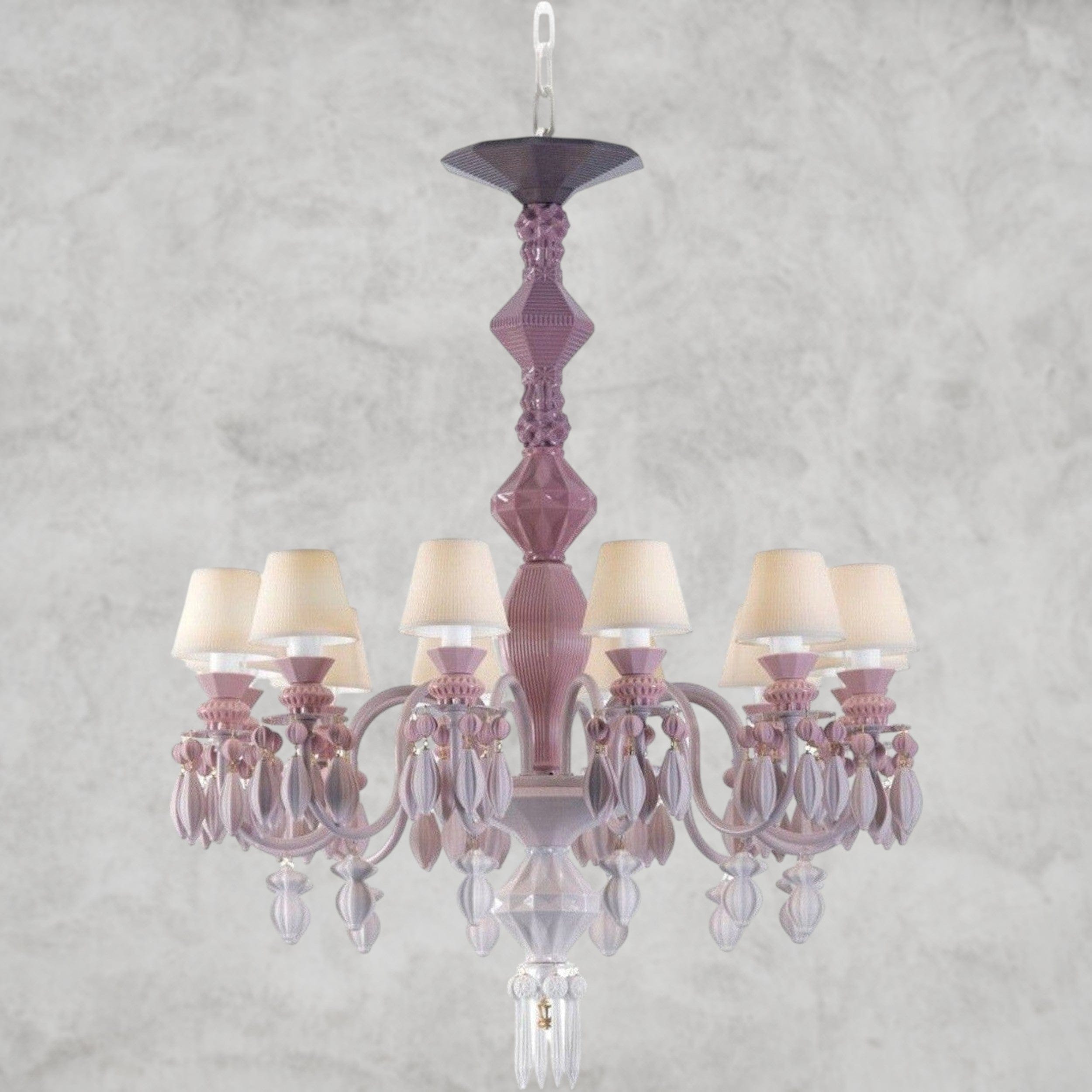 Pink Belle De Nuit 12-Lights Chandelier