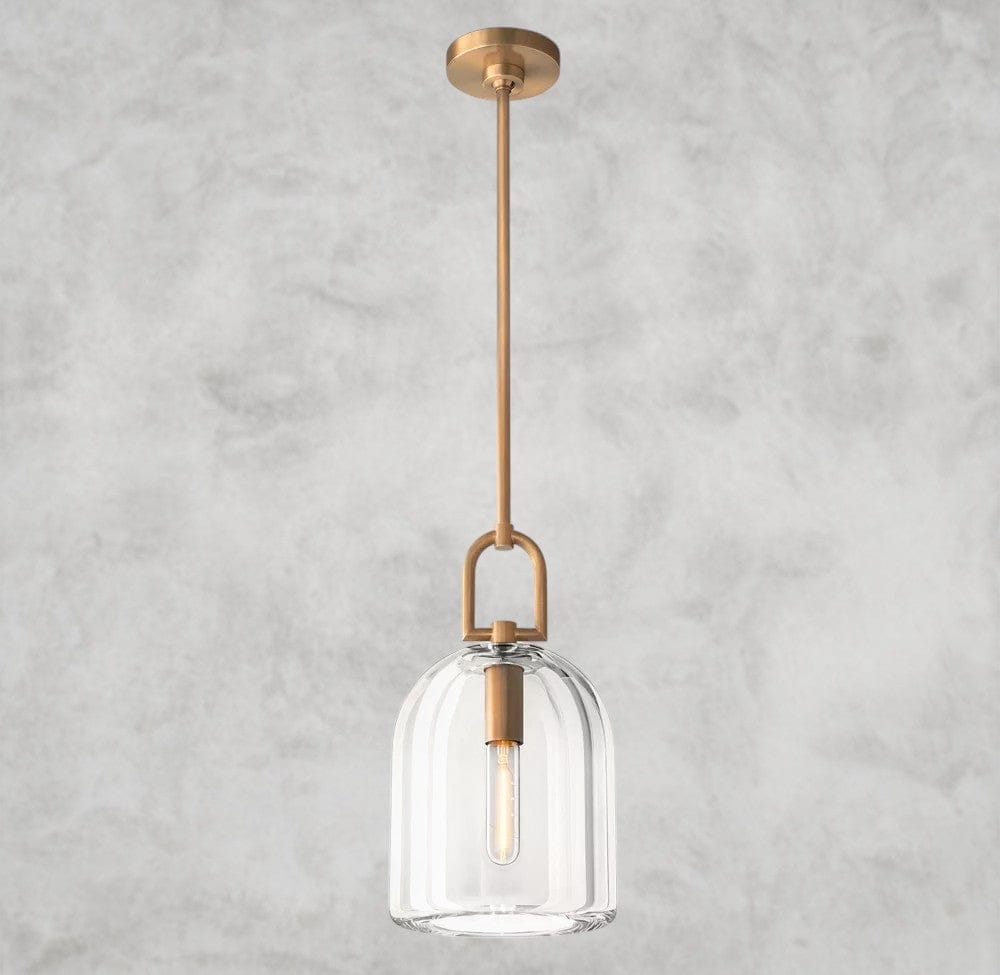 5" D / Brass Botanist Cloche Pendant