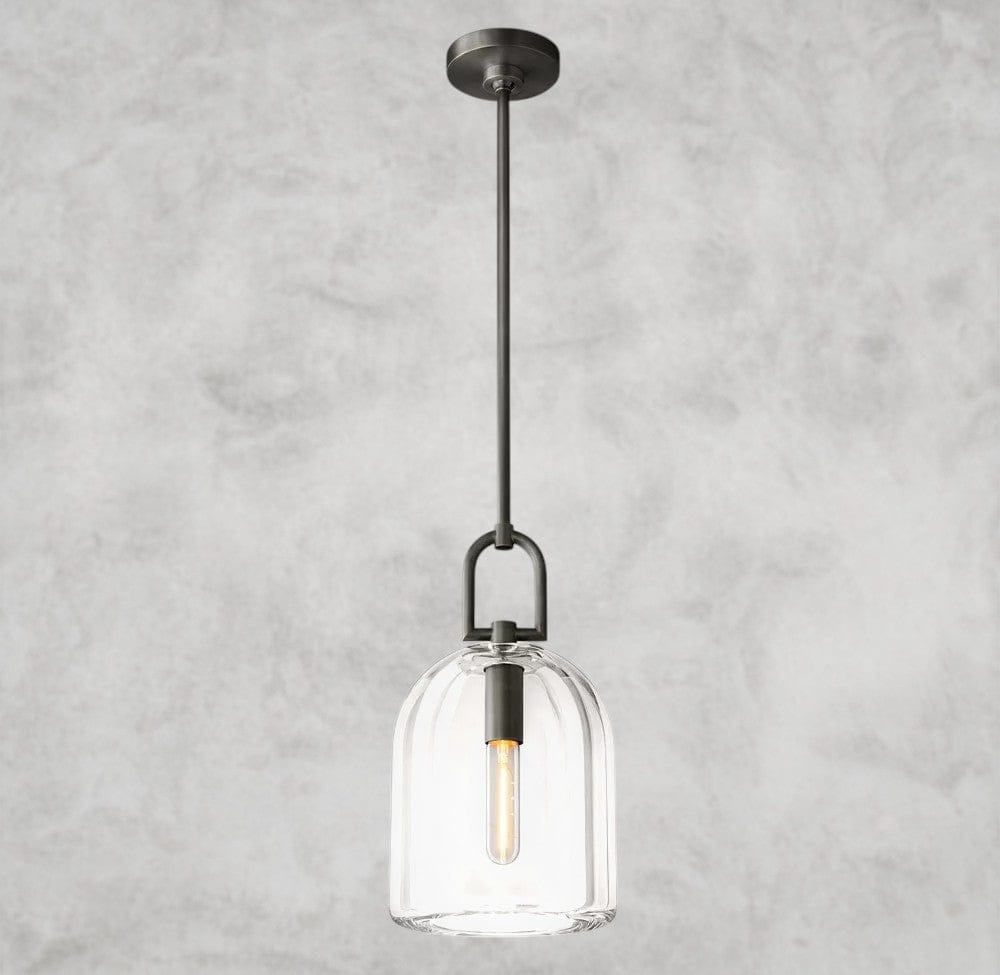 5" D / Bronze Botanist Cloche Pendant