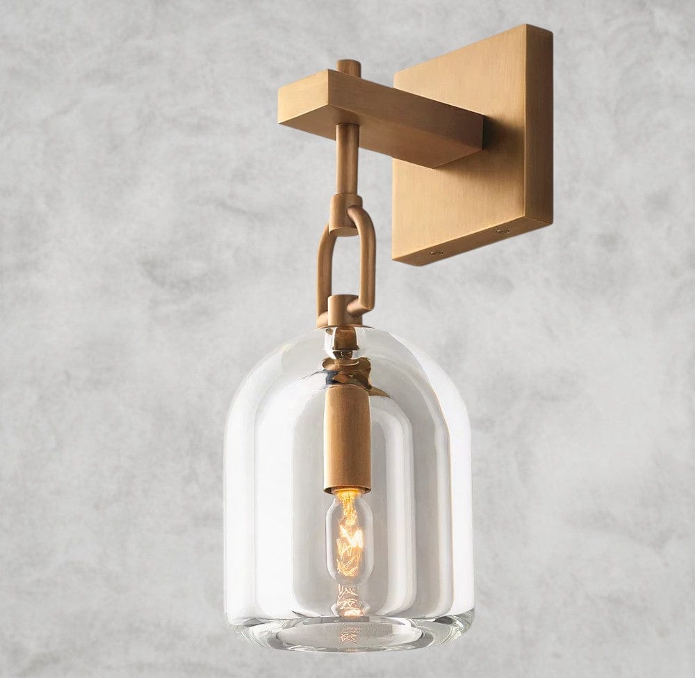 Brass Botanist Cloche Sconce