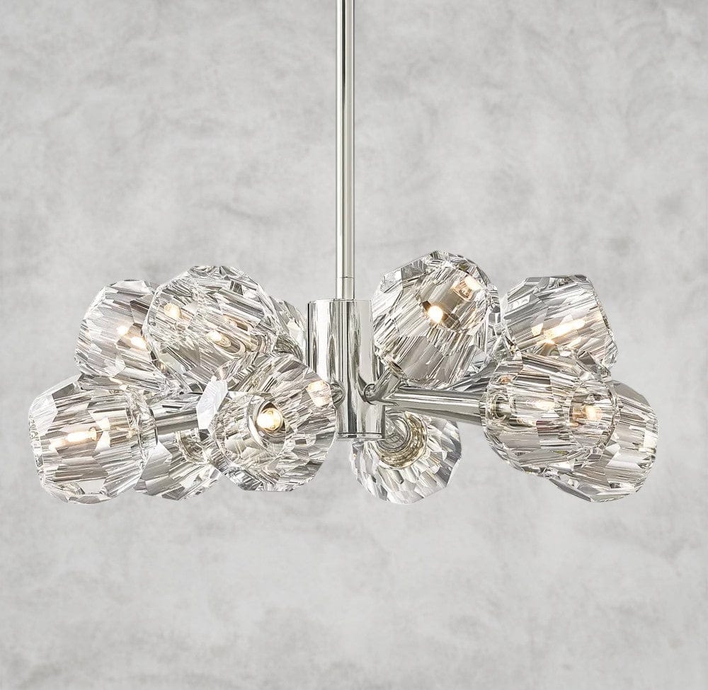 24" / Clear / Nickle Boule De Cristal Round Chandelier 24", 36", 48", 60", 72"
