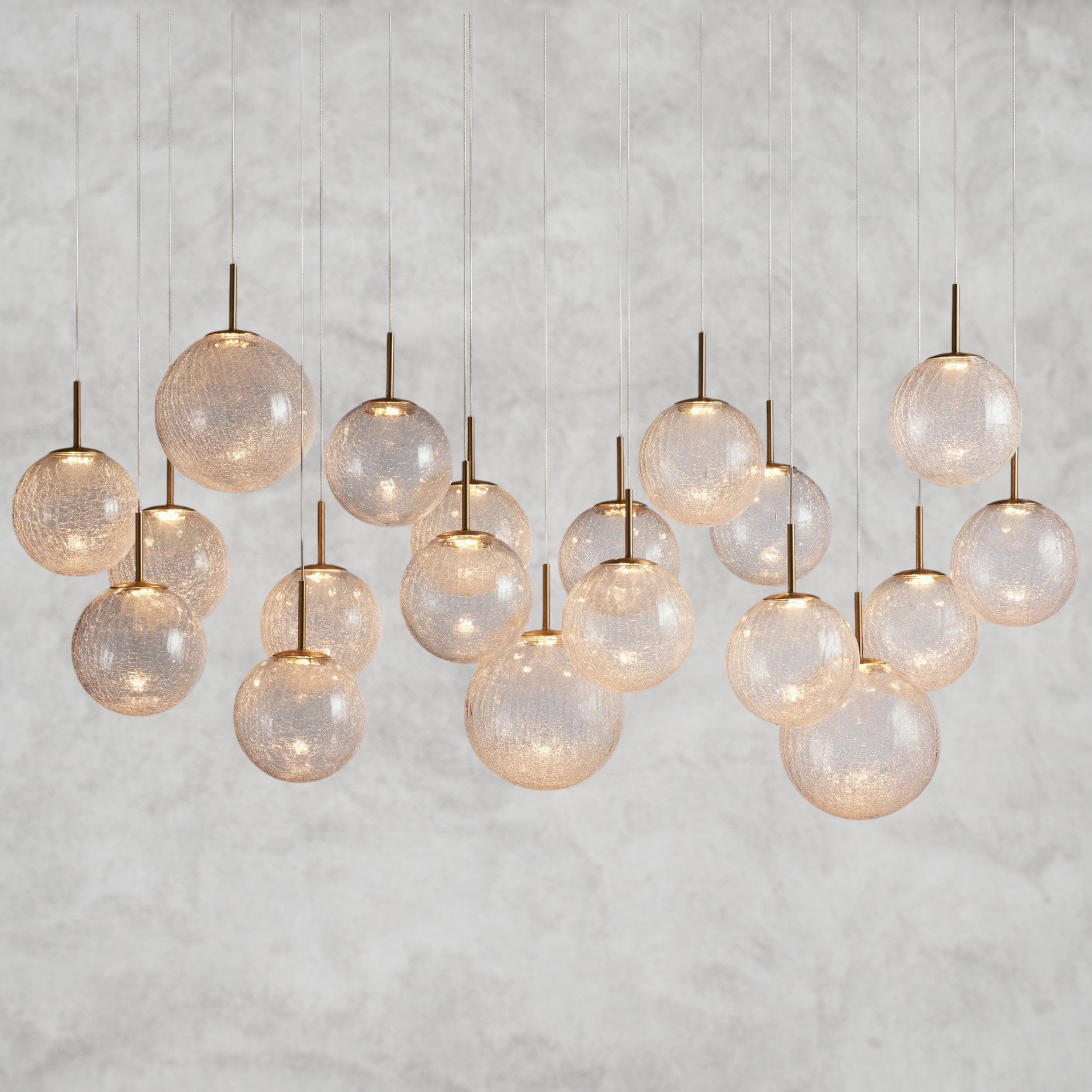 65" / Crackle Casen Linear Chandelier 55", 65"