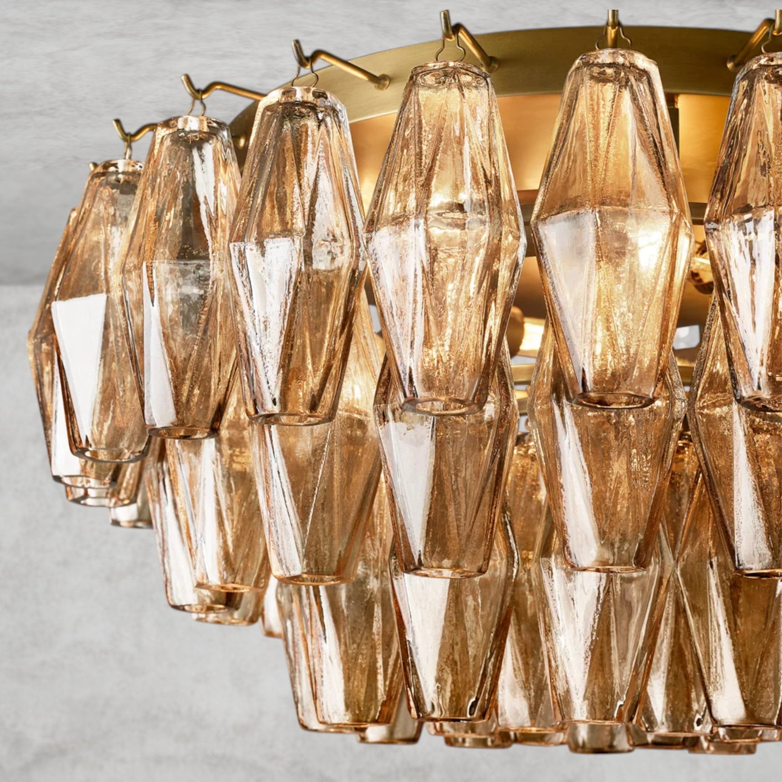 Chiara Clear/ Smoke Glass Flushmount 17", 22"