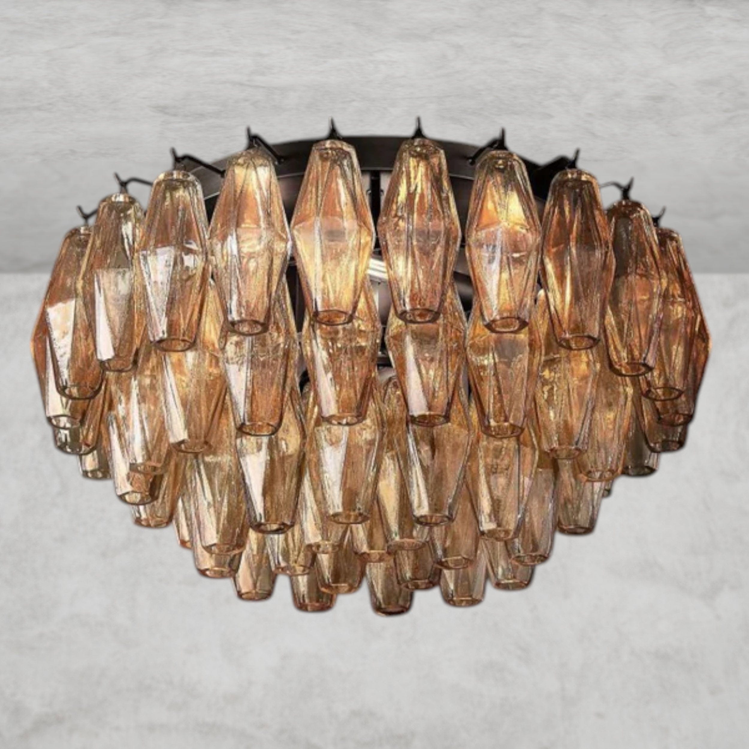 17" / Bronze / Smoke Chiara Clear/ Smoke Glass Flushmount 17", 22"