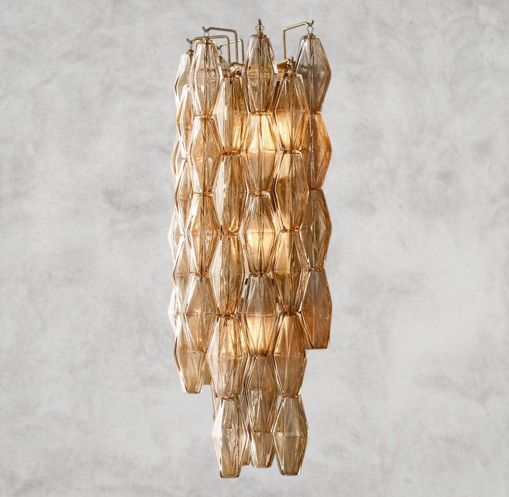 CHIARA CLEAR/ SMOKE GLASS GRAND SCONCE 30"