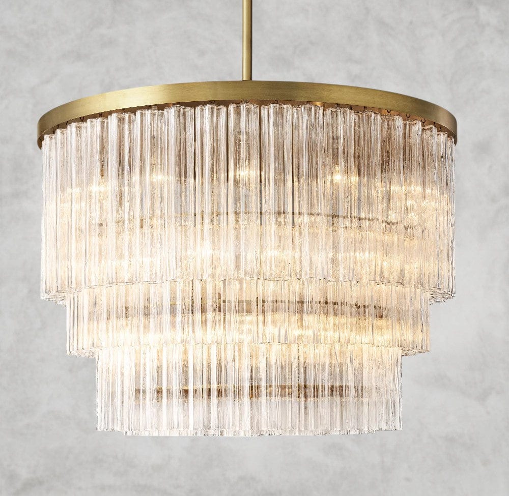 48" / Brass Cielo Three-Tier Round Chandelier 36", 48"