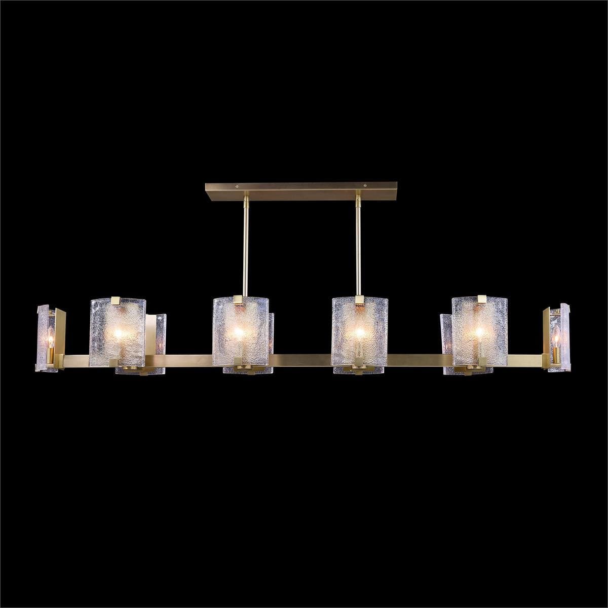 Coaritas Ten-Light Horizontal Chandelier, Brass