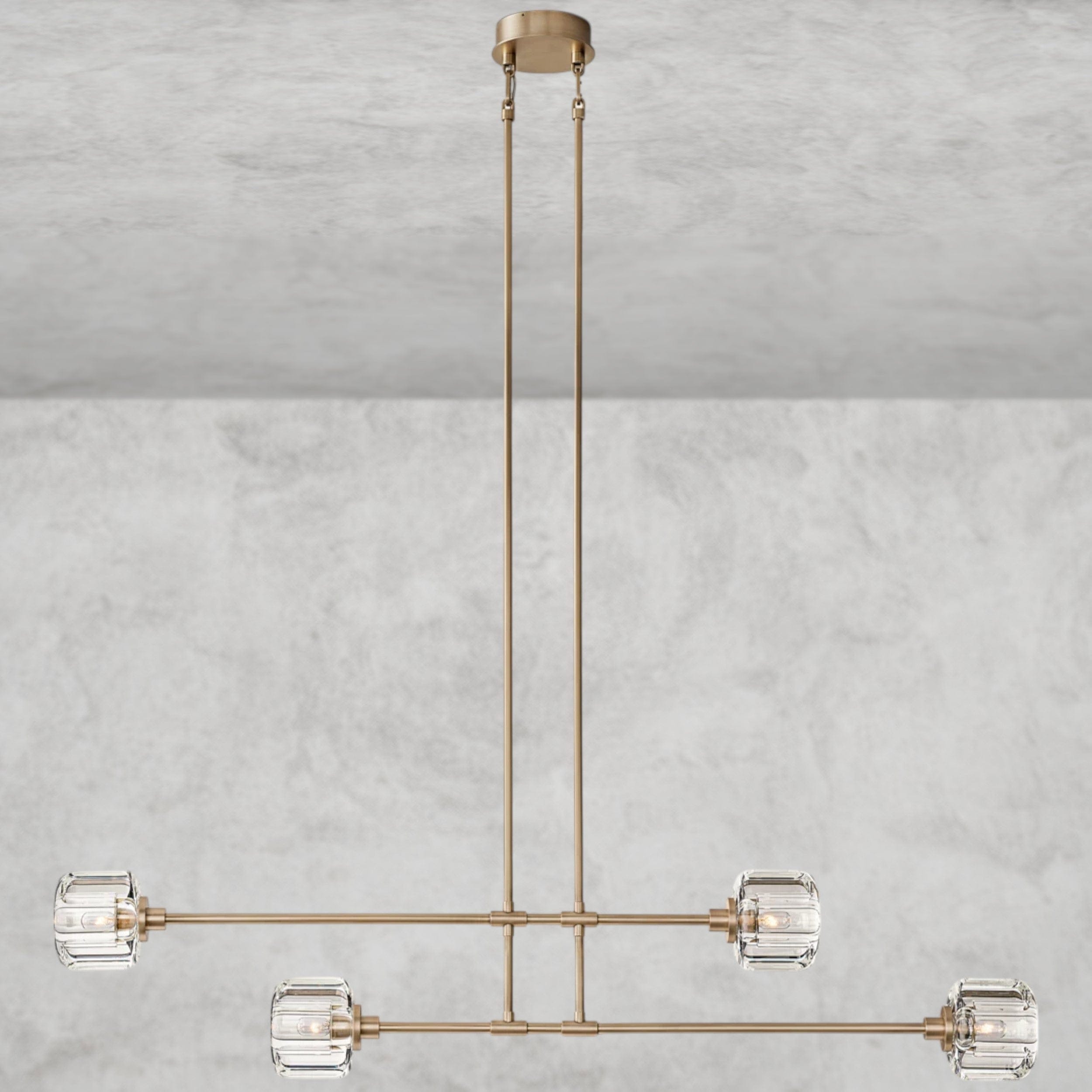 72" / Brass Demaret Mobile Linear Chandelier 54", 72"