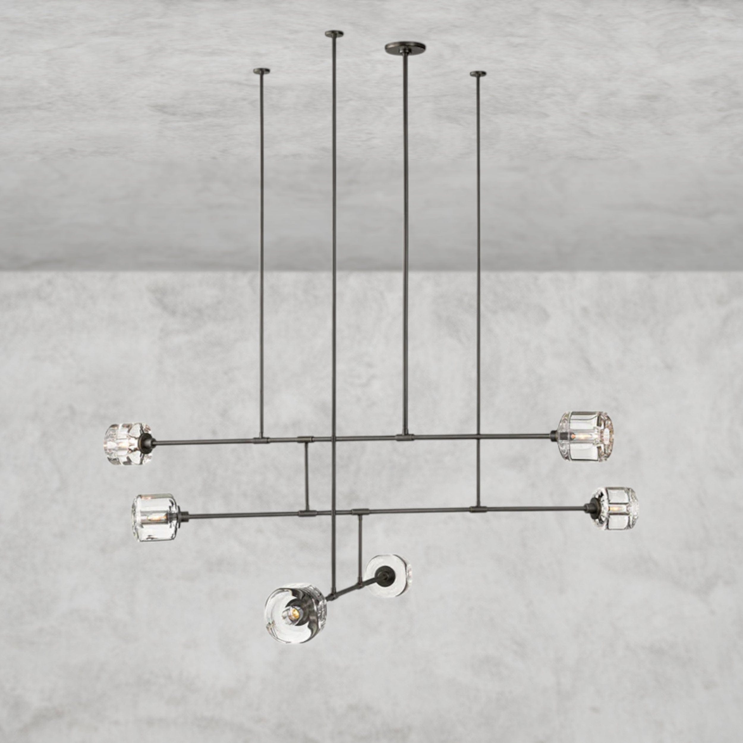 62" / Bronze Demaret Mobile Round Chandelier 48", 62"