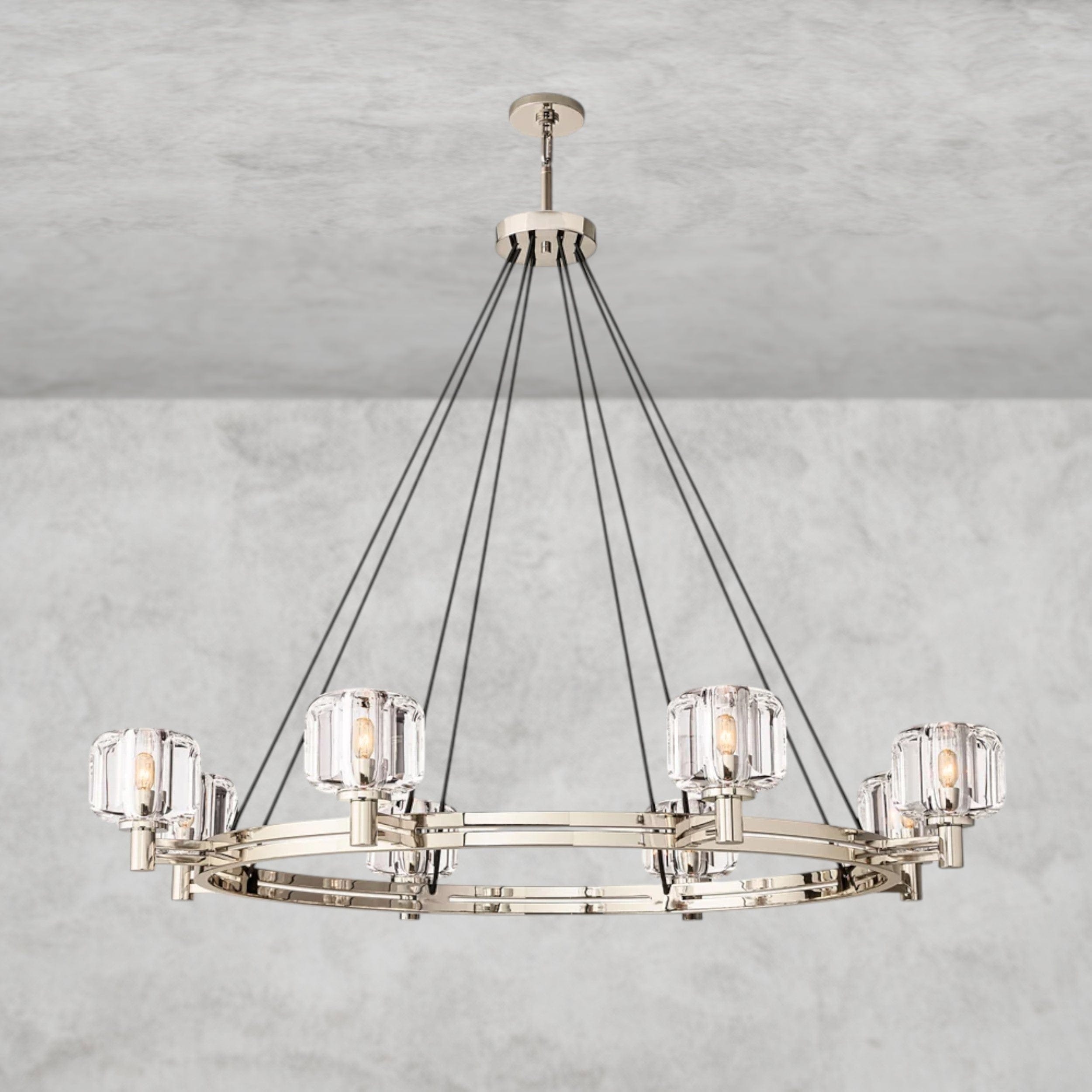 48" / Nickle Demaret Round Chandelier 36", 48", 60"