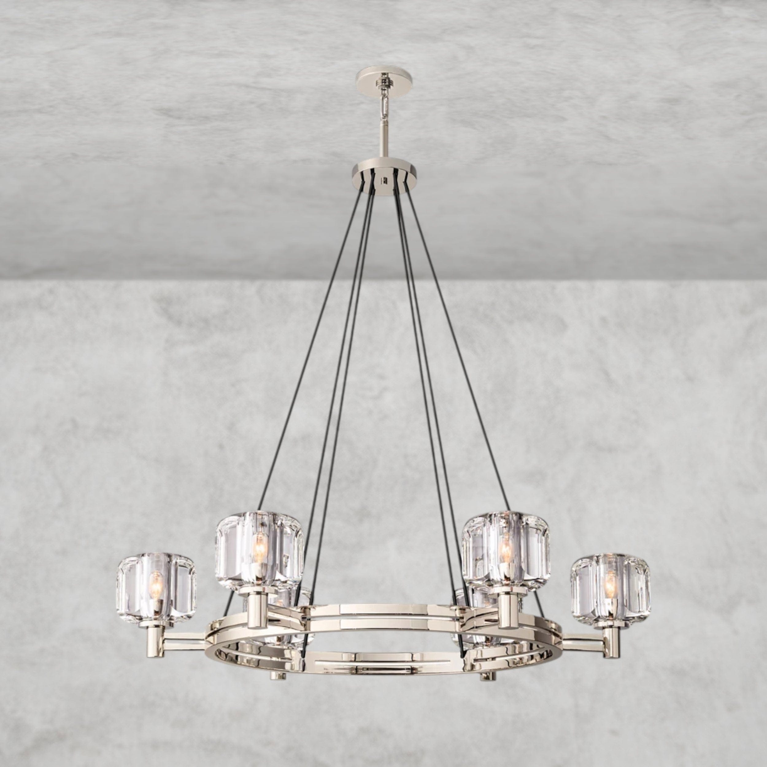 36" / Nickle Demaret Round Chandelier 36", 48", 60"