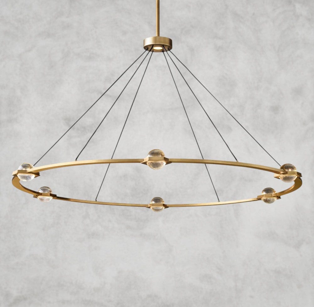 36" / Brass Éclatant Round Chandelier 36", 48", 60", Two-Tied 60"