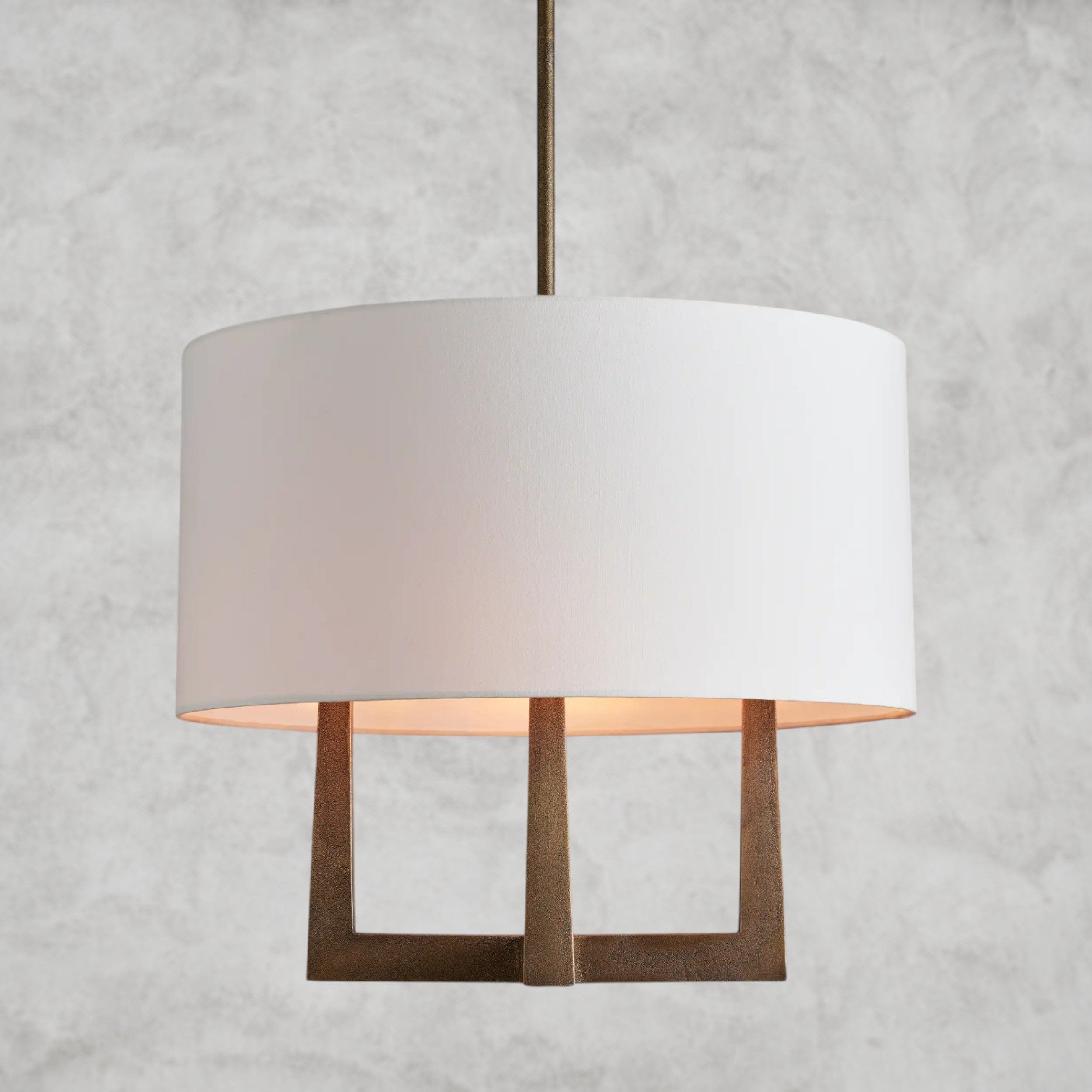 Brass Emmet Shaded Chandelier