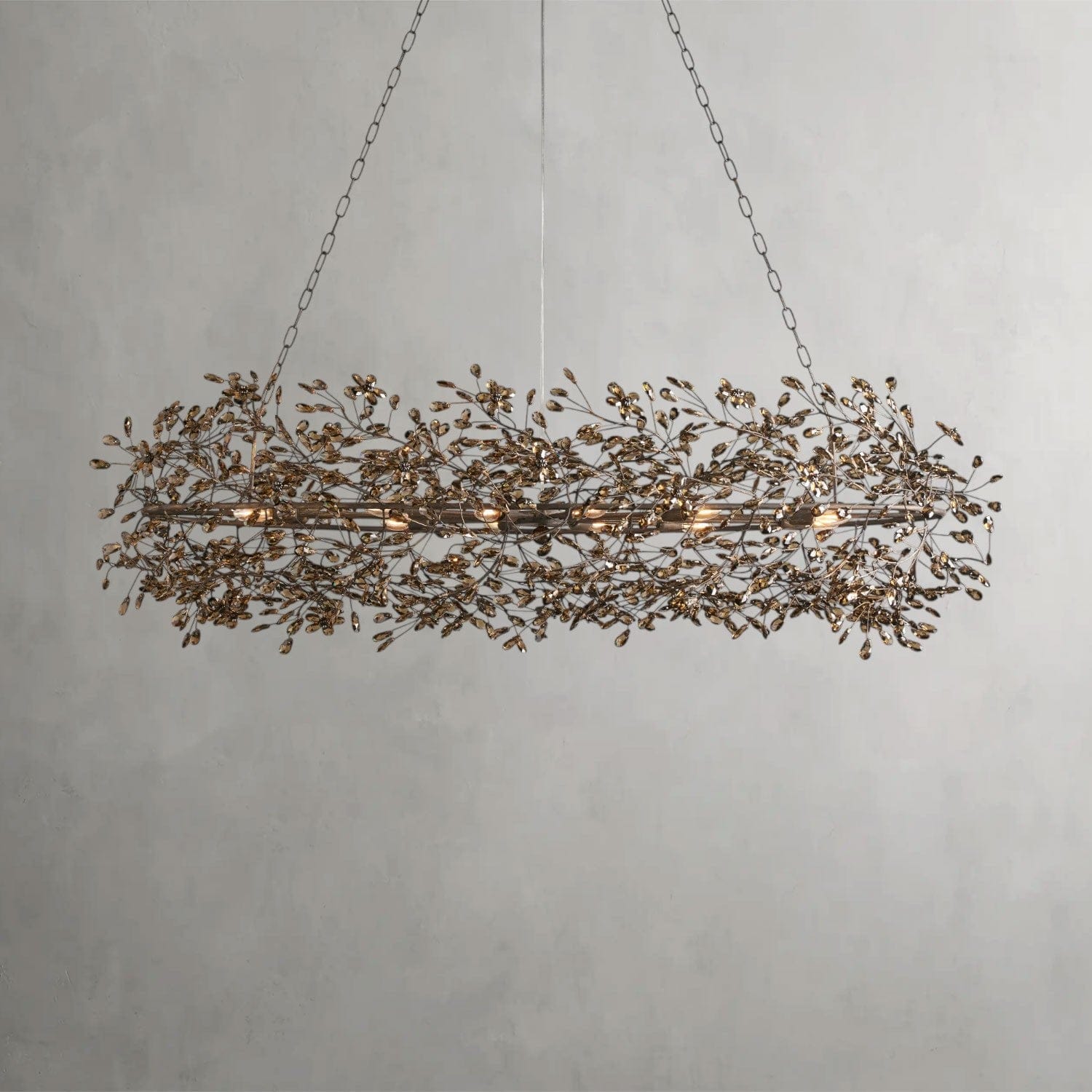 74" / BRONZE/SMOKE Fiore Oval Chandelier 62", 74"