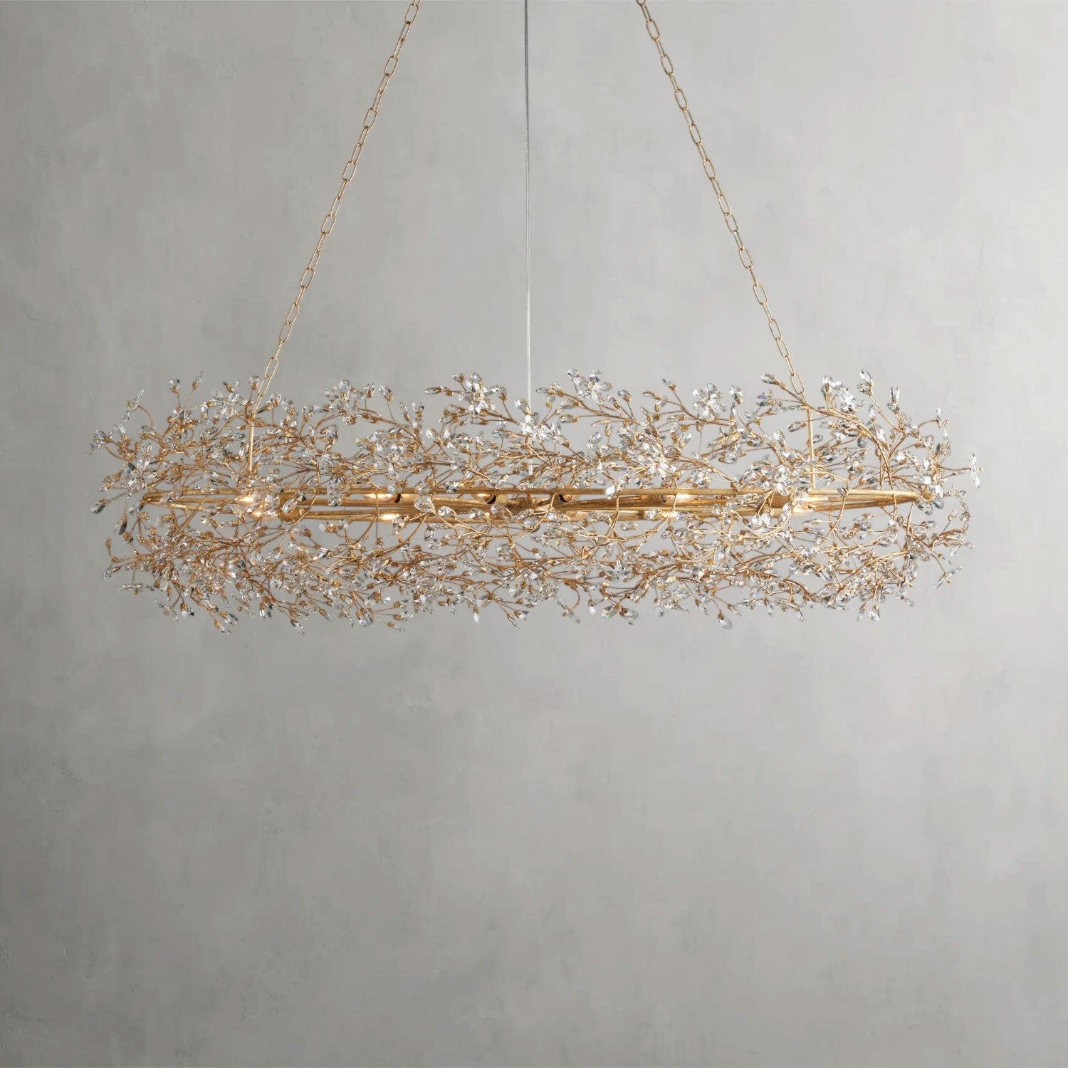 74" / GOLD Fiore Oval Chandelier 62", 74"