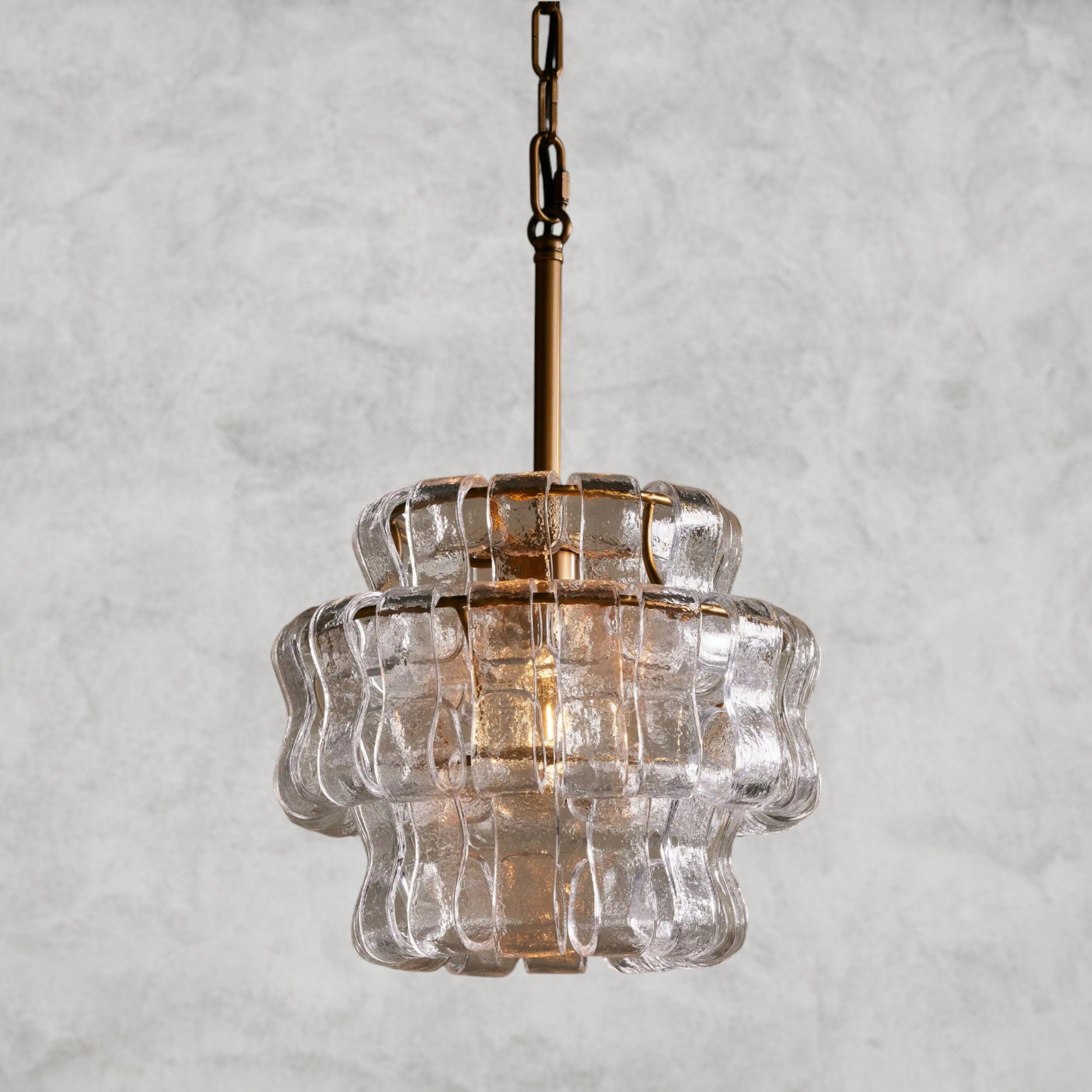 Brass / Clear Ghiaccio Pendant