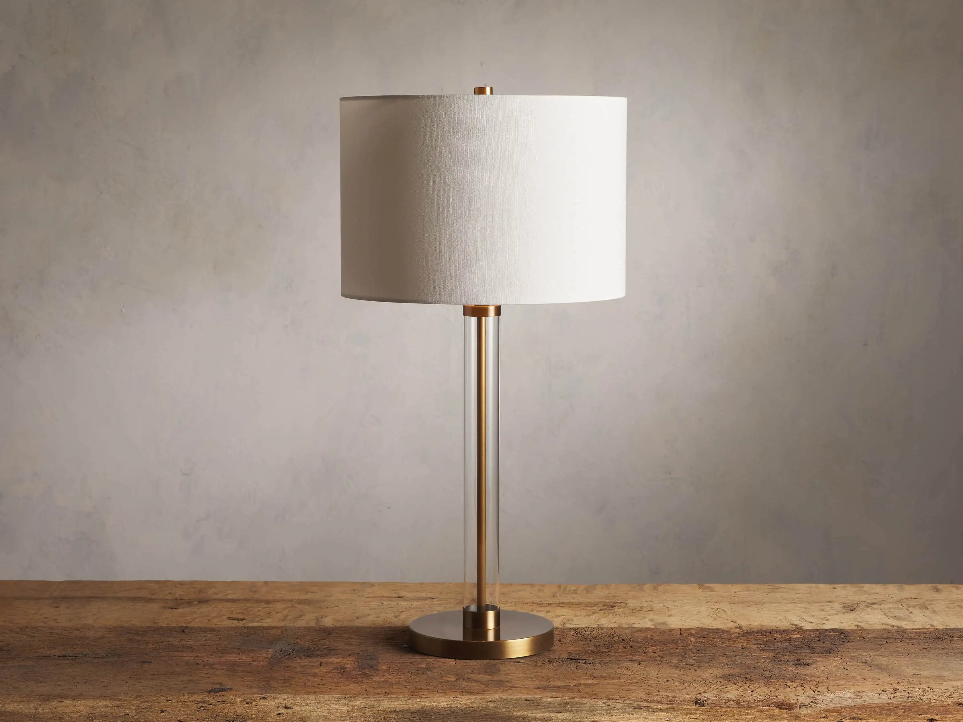 Glass Column Table Lamp