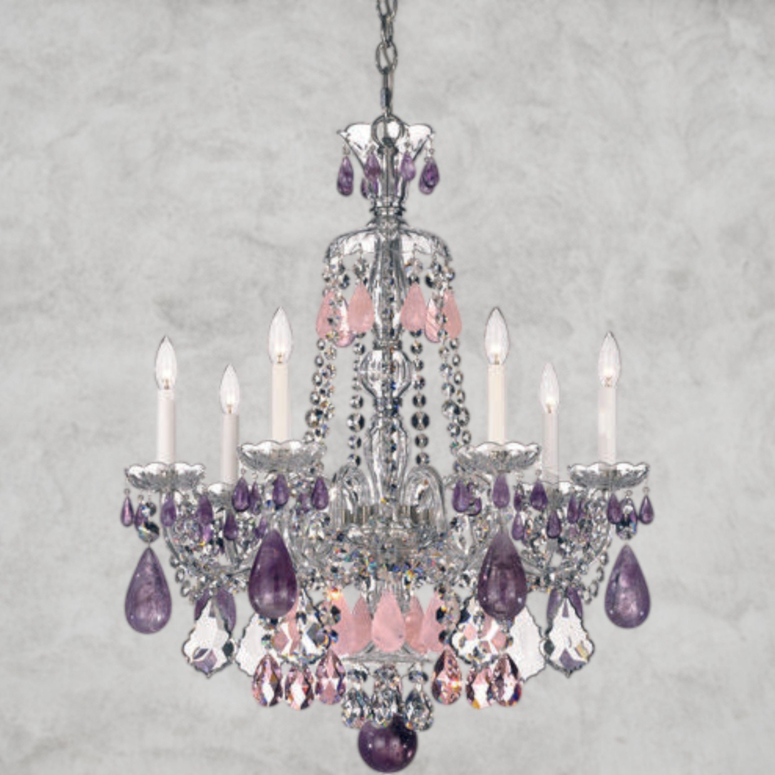 Hamilton Rock Crystal 7-Light Chandelier 24"