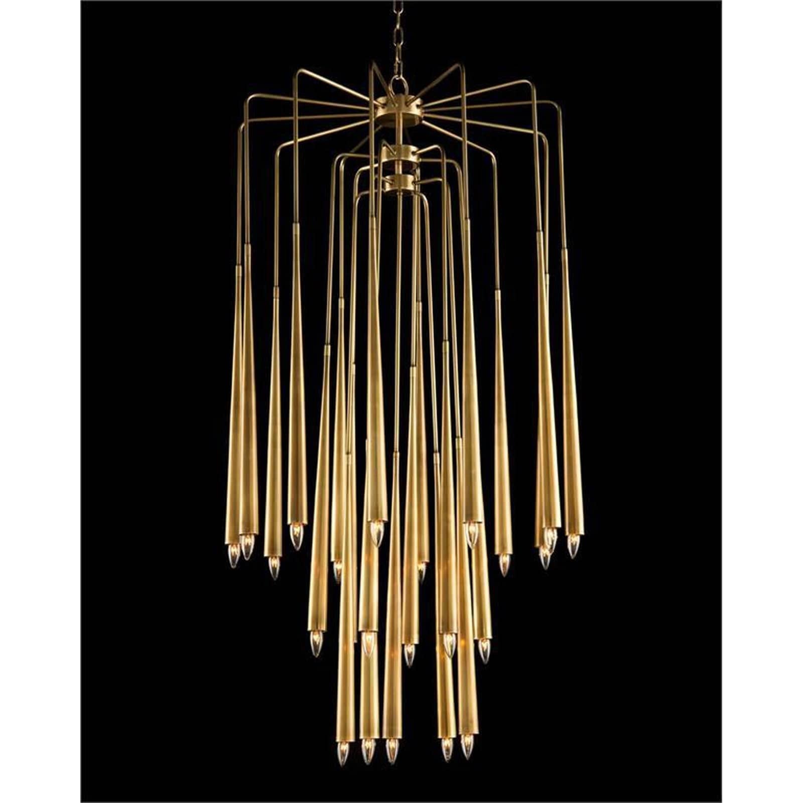 Hans Twenty-Three-Light Brass Chandelier