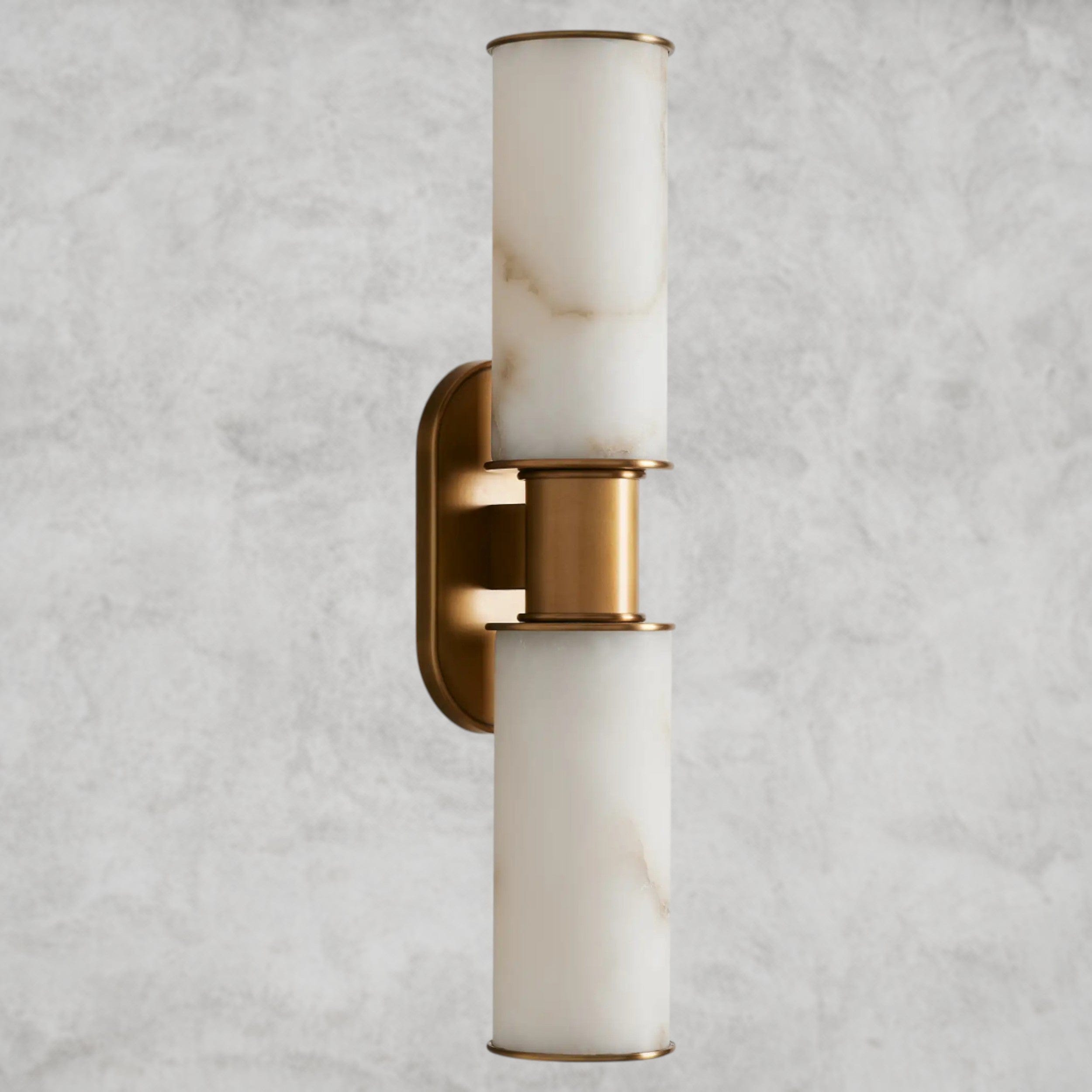 Harlin Double Sconce in Alabaster