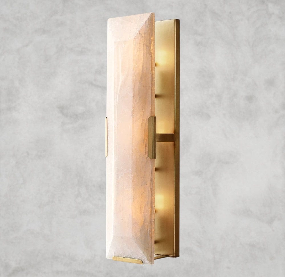 Brass Harlow Calcite Linear Sconce