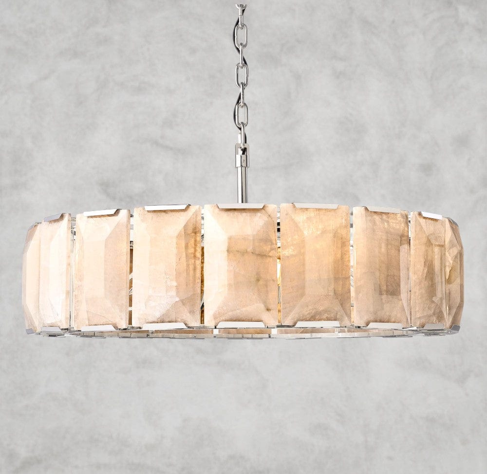 43" / Nickle Harlow Calcite Round Chandelier 19", 31", 43", 60"