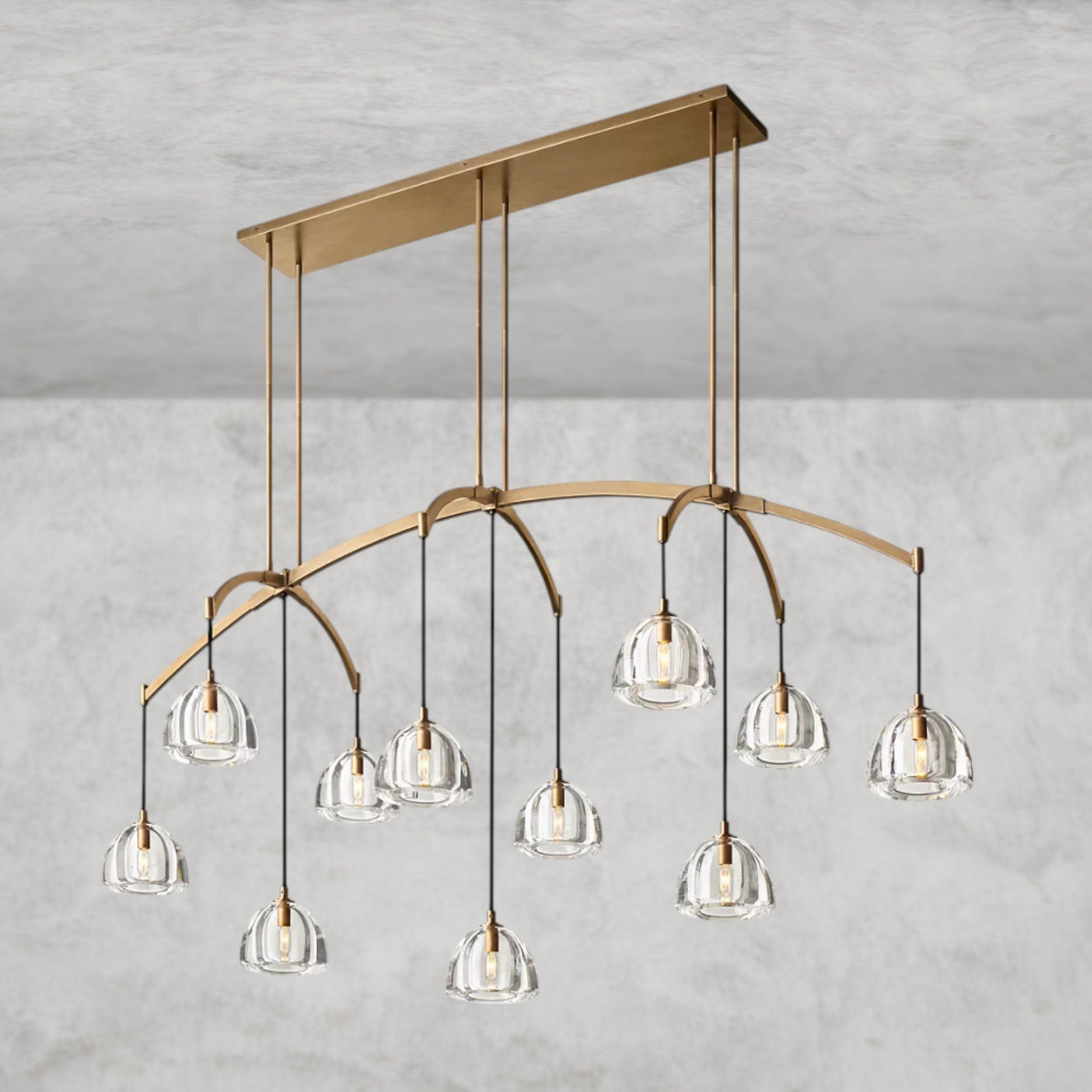 Hemisphere Linear Chandelier 54", 72"