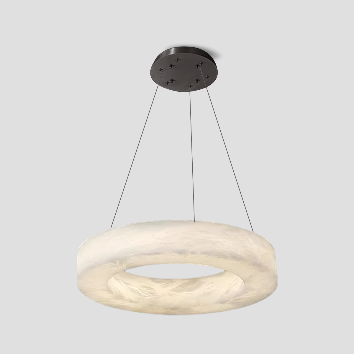 Theseus Alabaster Round Living Room Chandelier