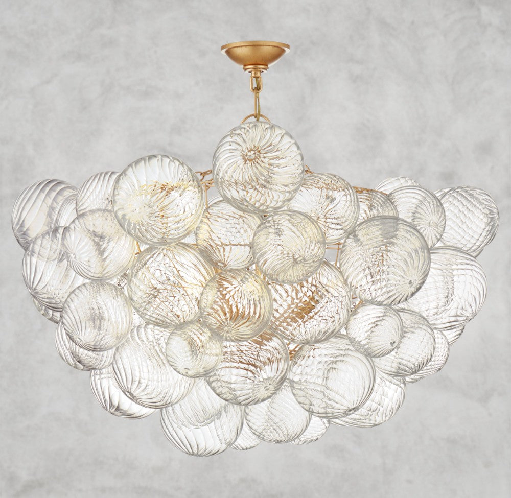 Tera Round Glass Semi-Flush Mount 24", 29", 33", 38"