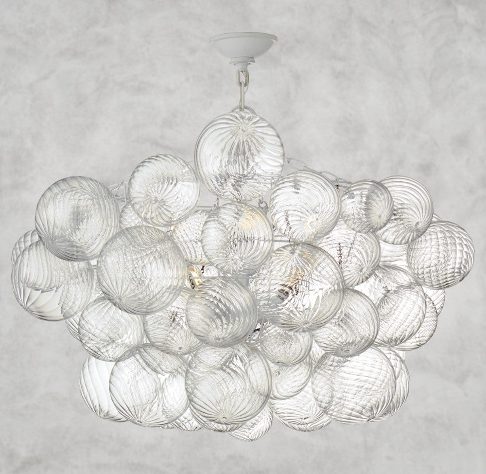 Tera Round Glass Semi-Flush Mount 24", 29", 33", 38"
